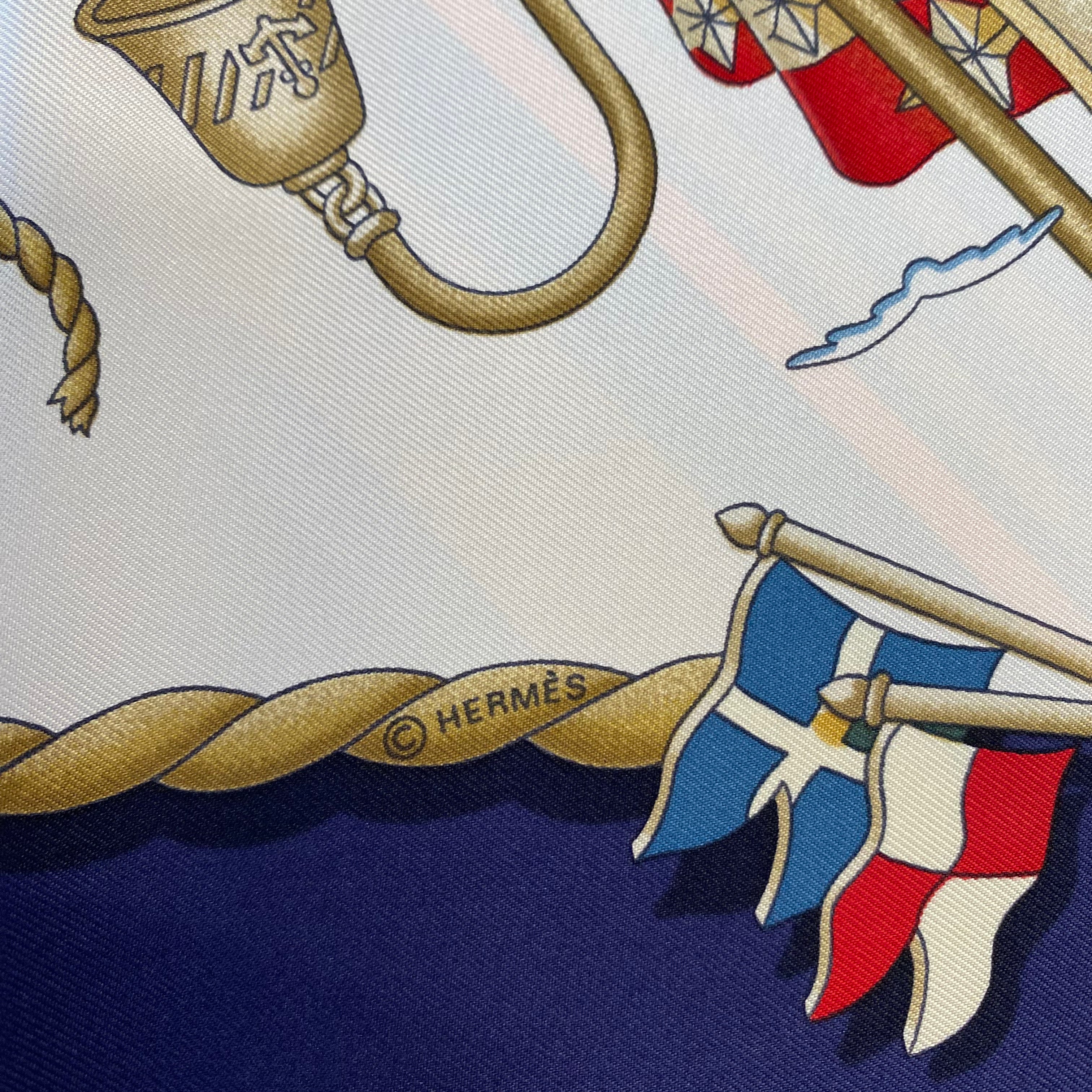 Brand New Boxed Hermès Railing Silk Scarf