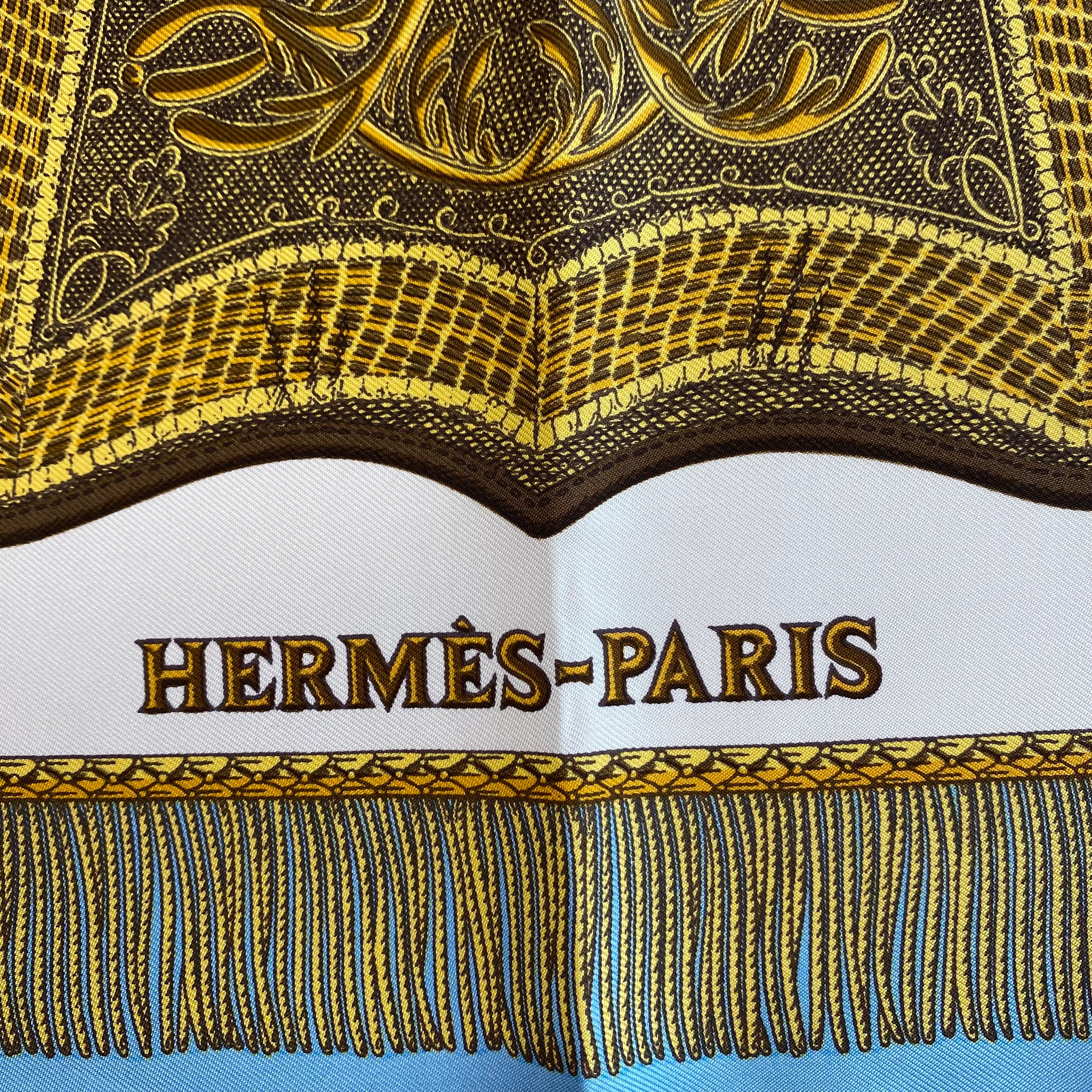 Hermès Poste et Cavalerie Silk Scarf