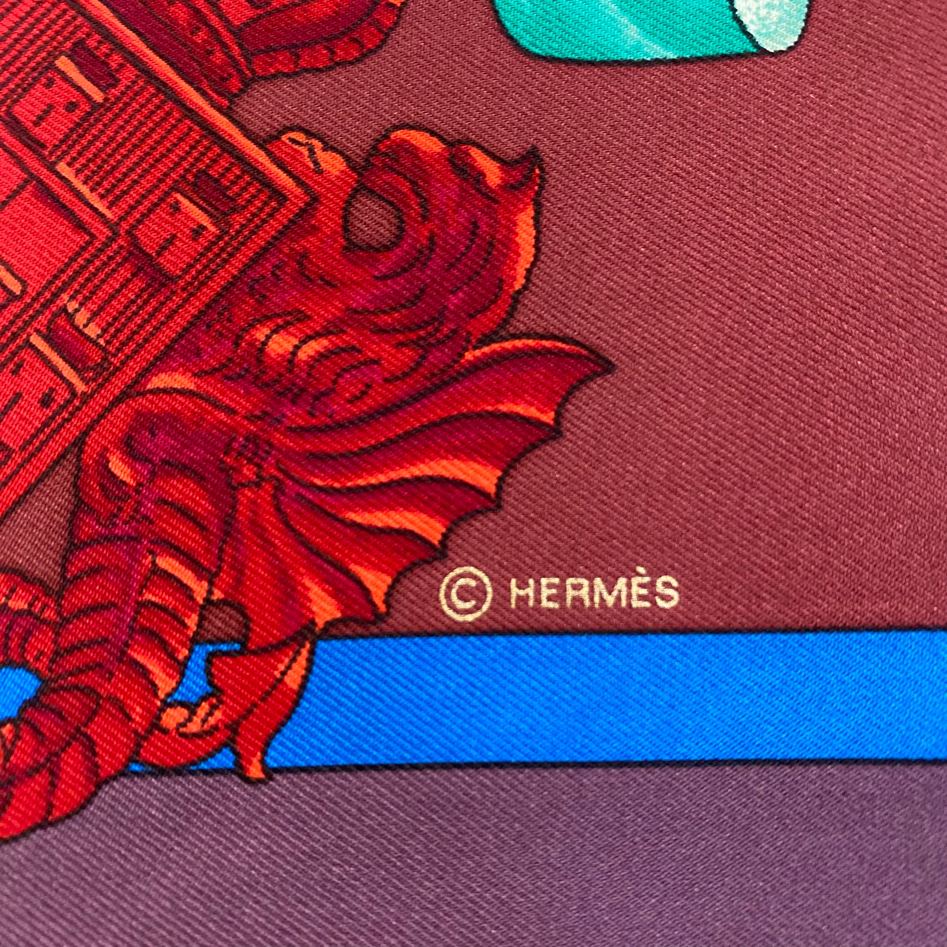 Pristine Boxed Hermès Harnais de Cour Silk Scarf