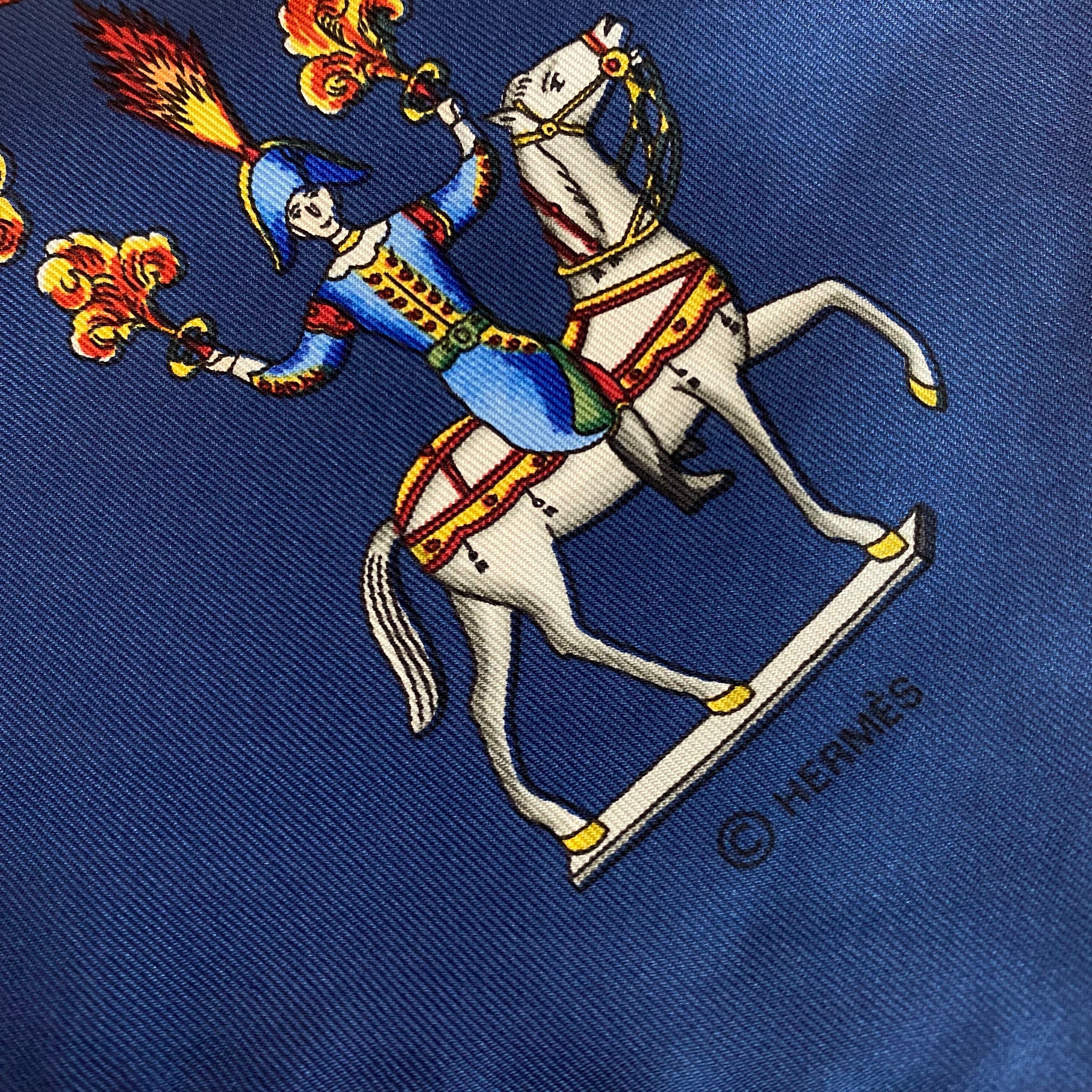 Boxed Hermès Les Artificiers Silk Scarf