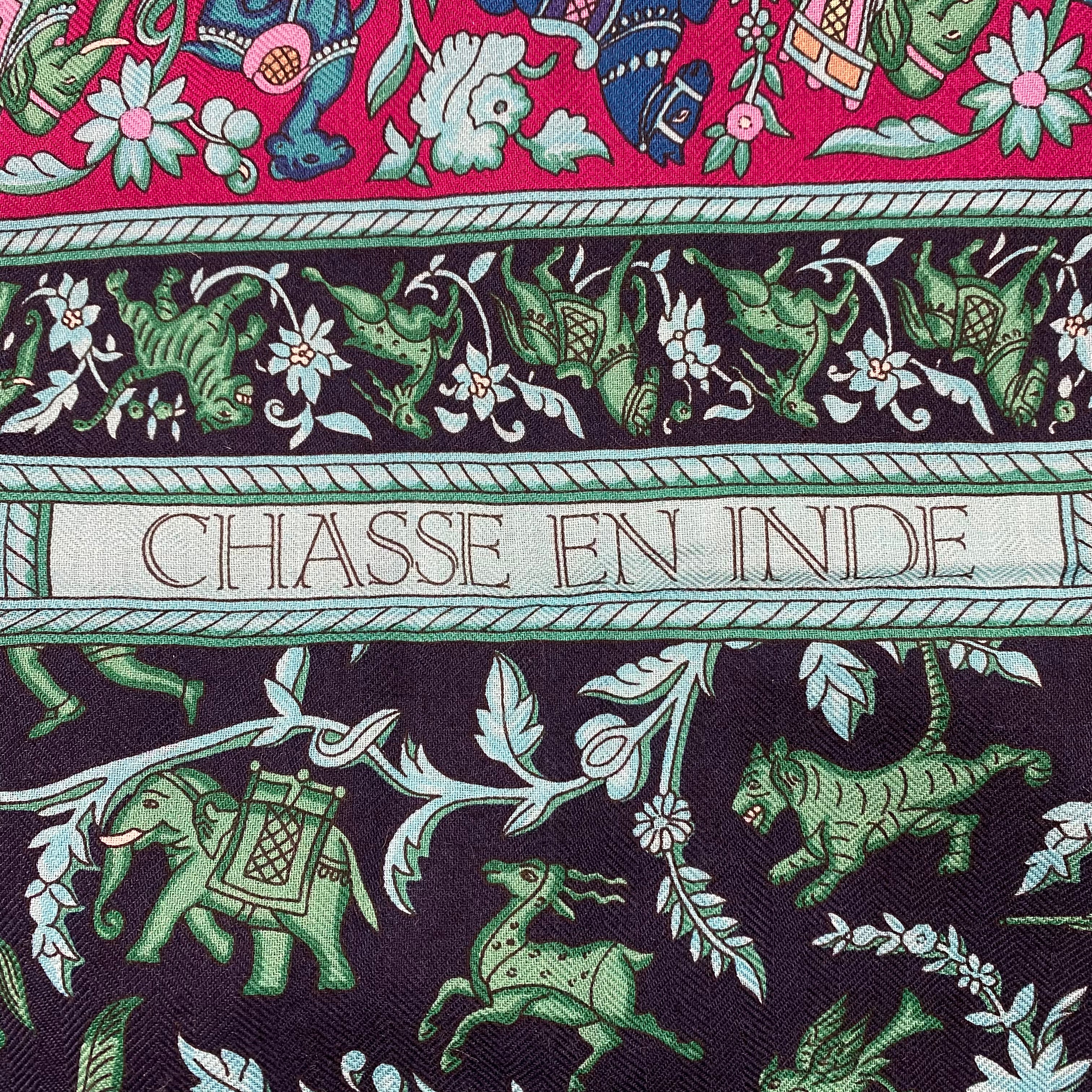 Hermès Chasse En Inde Cashmere/Silk Scarf