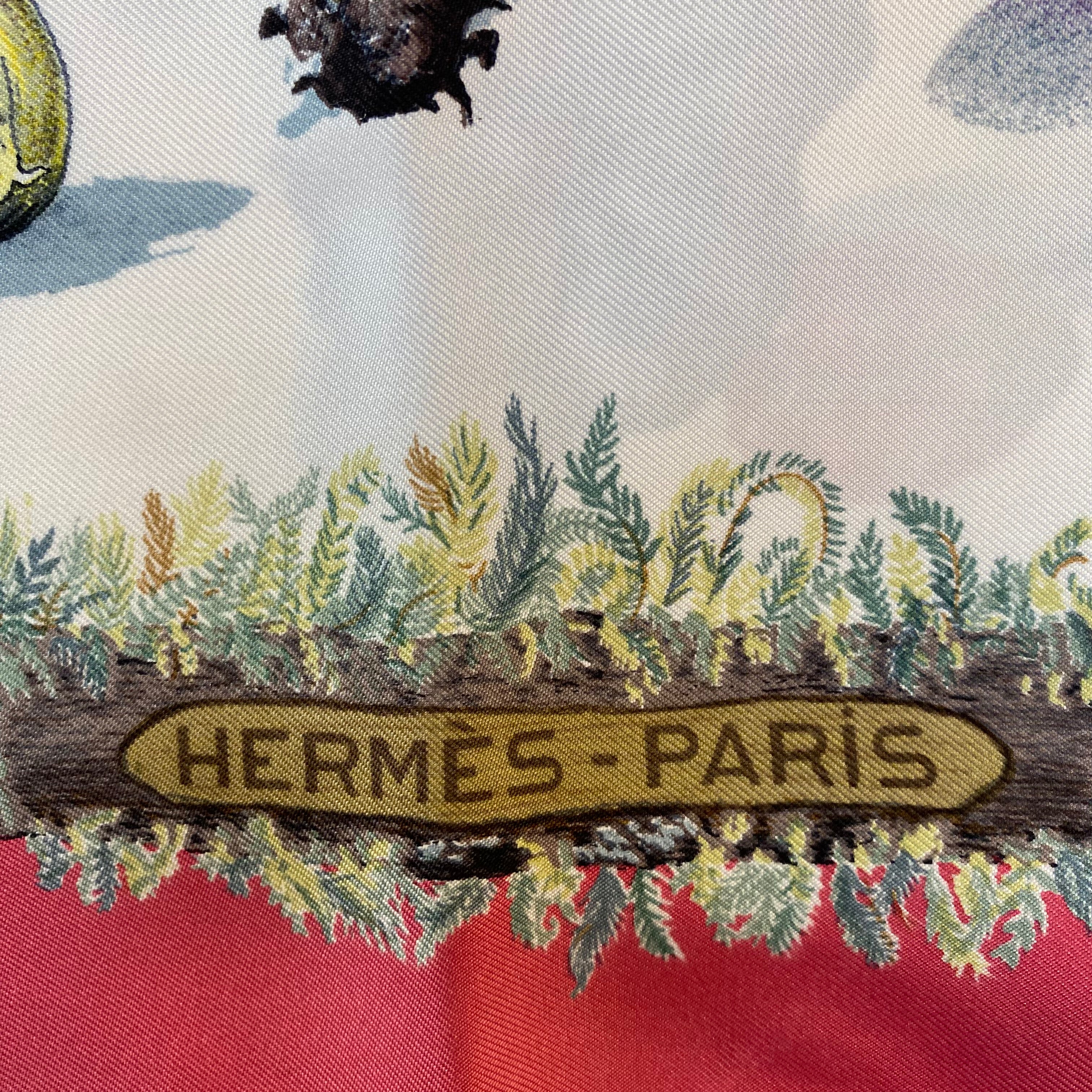 Hermès Les Champignons II Silk Scarf