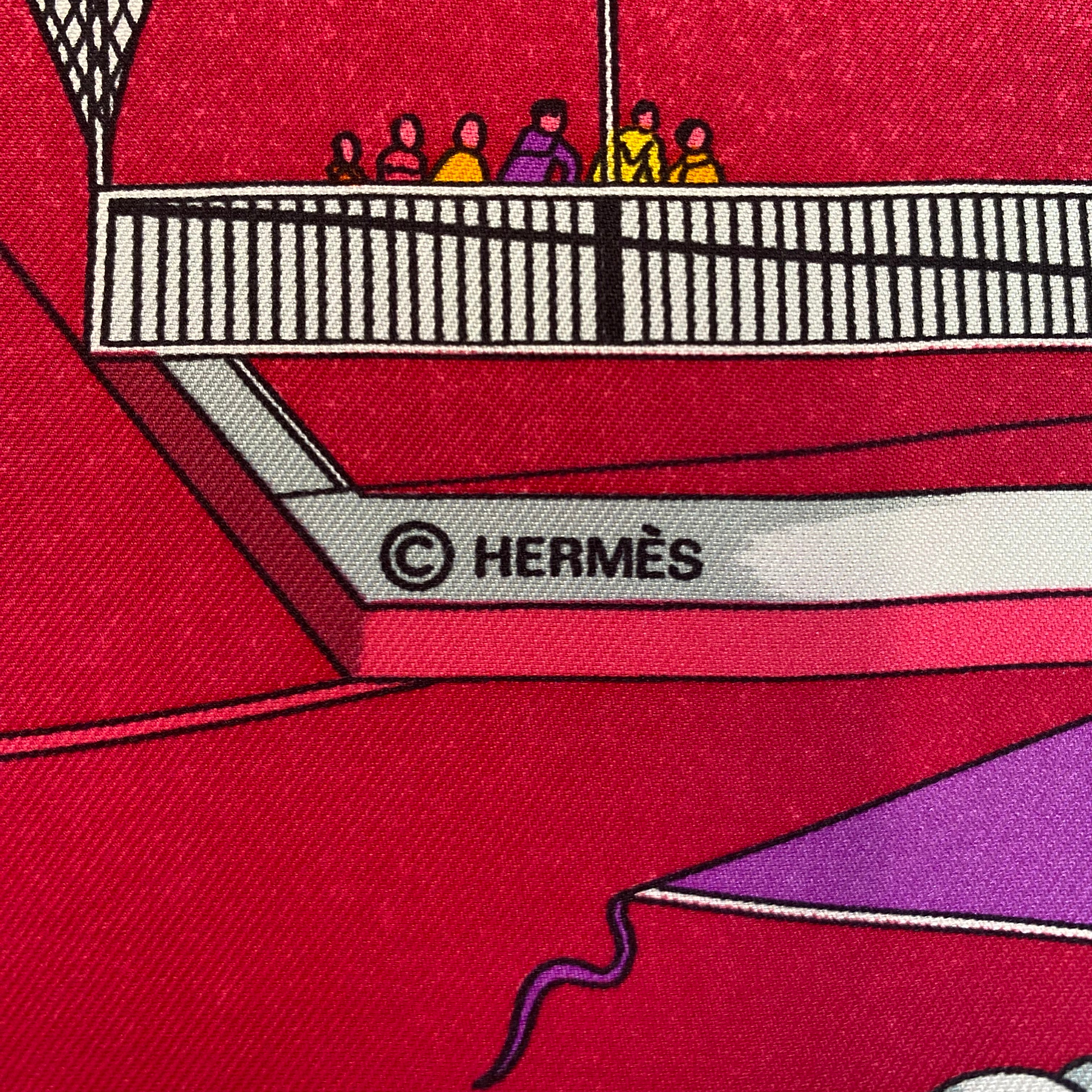 Hermès Les Folies Du Ciel Silk Scarf Quite Rare