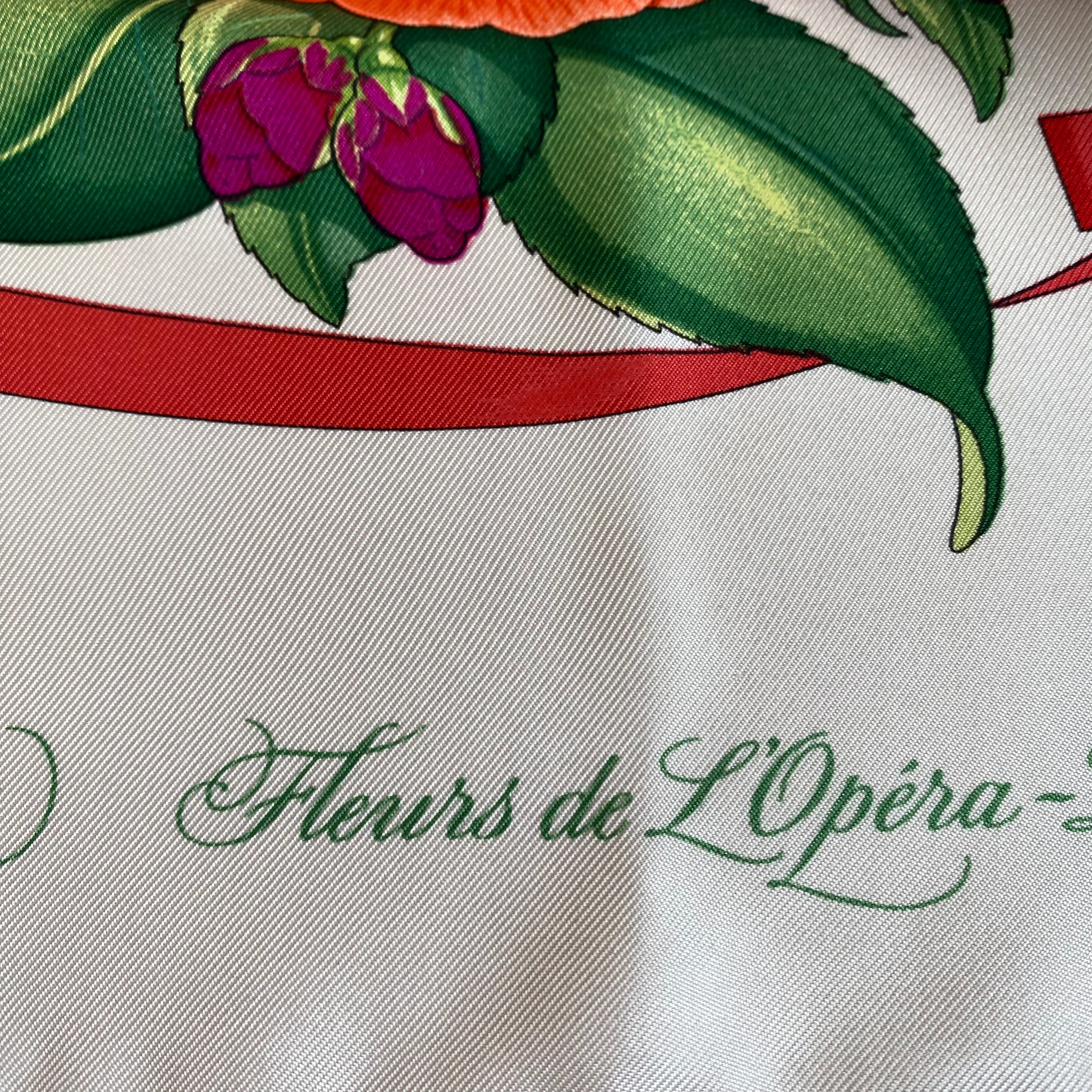 Hermès Fleurs de L’Opéra Silk Scarf Quite Rare