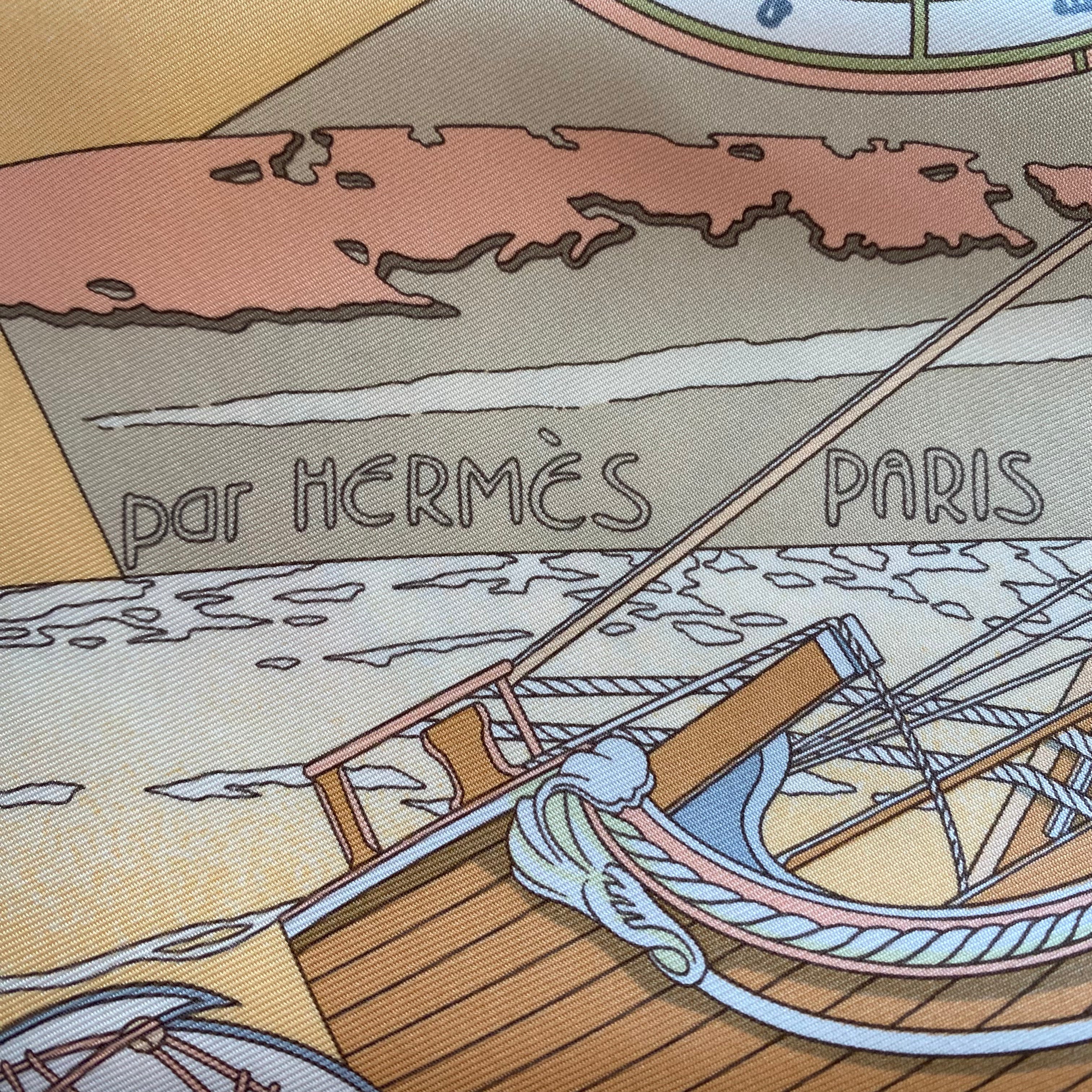 Hermès Face au Large Silk Scarf