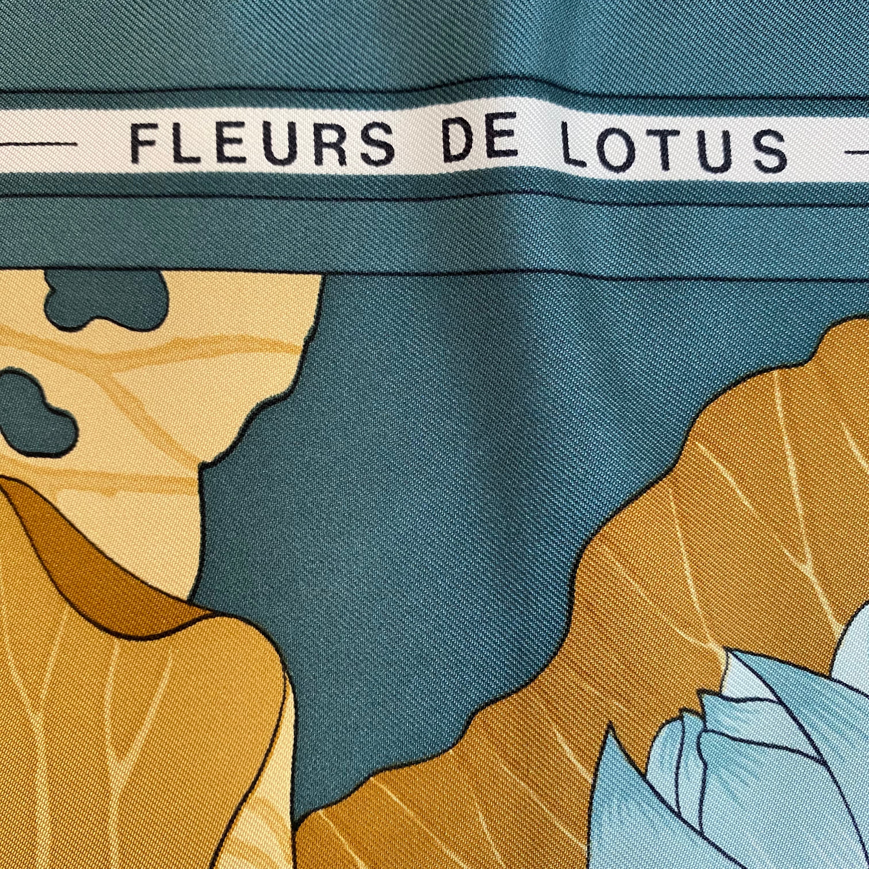 Hermès Fleurs de Lotus Silk Scarf