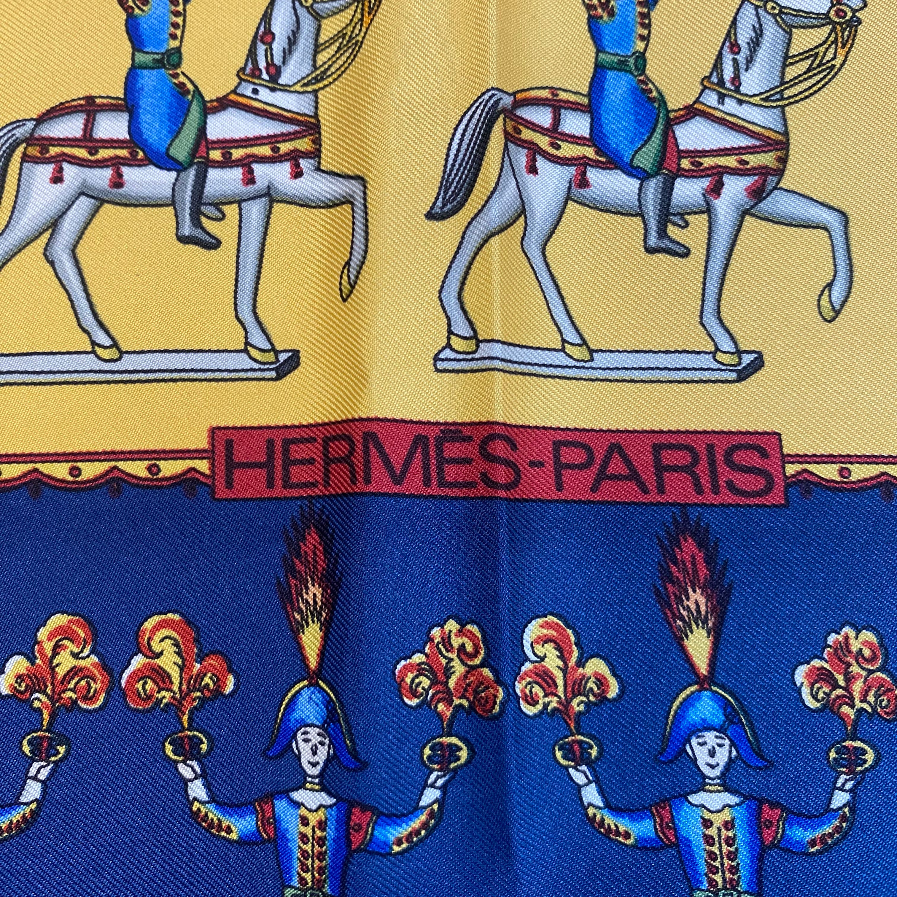 Boxed Hermès Les Artificiers Silk Scarf