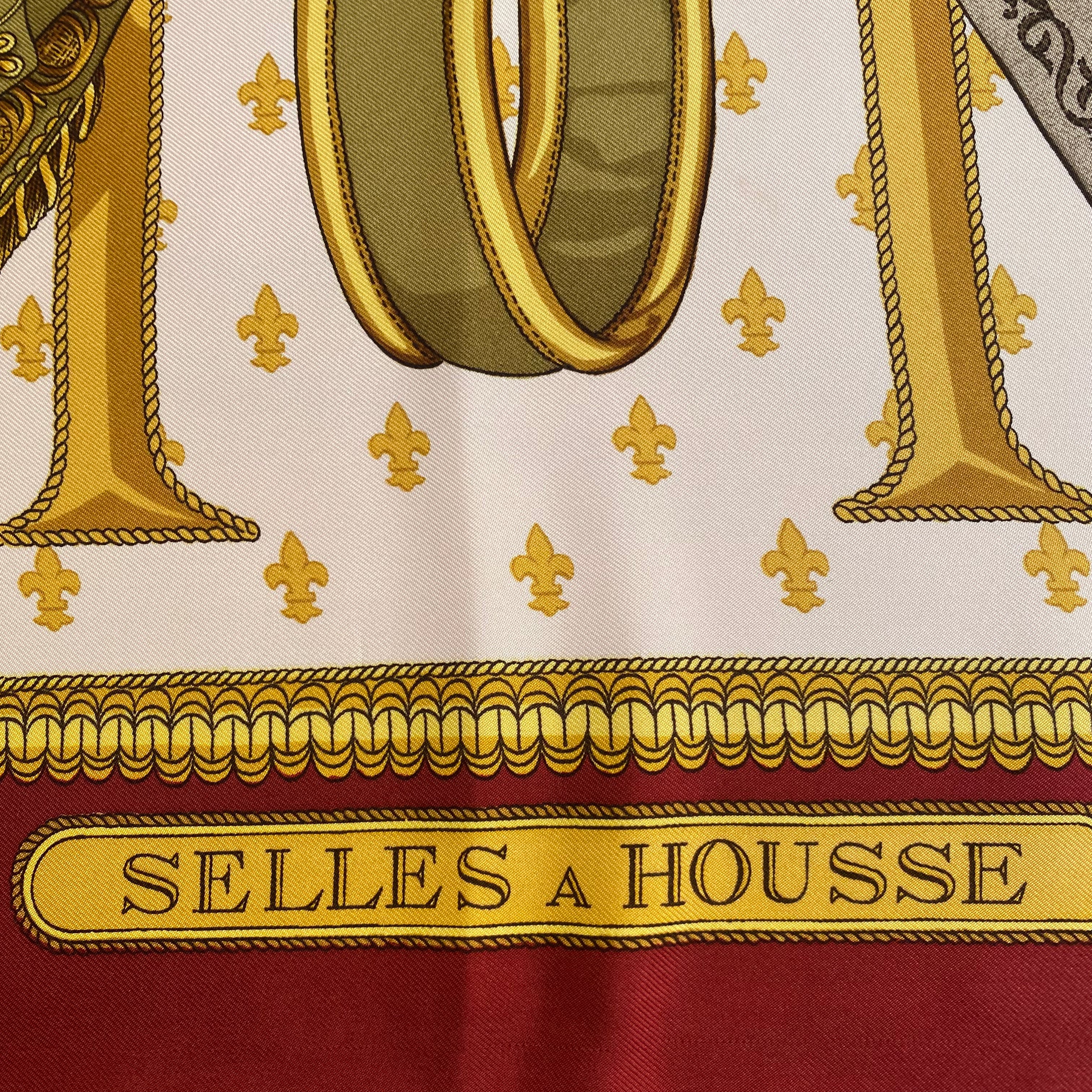 Hermès Selles a Housse Silk Scarf