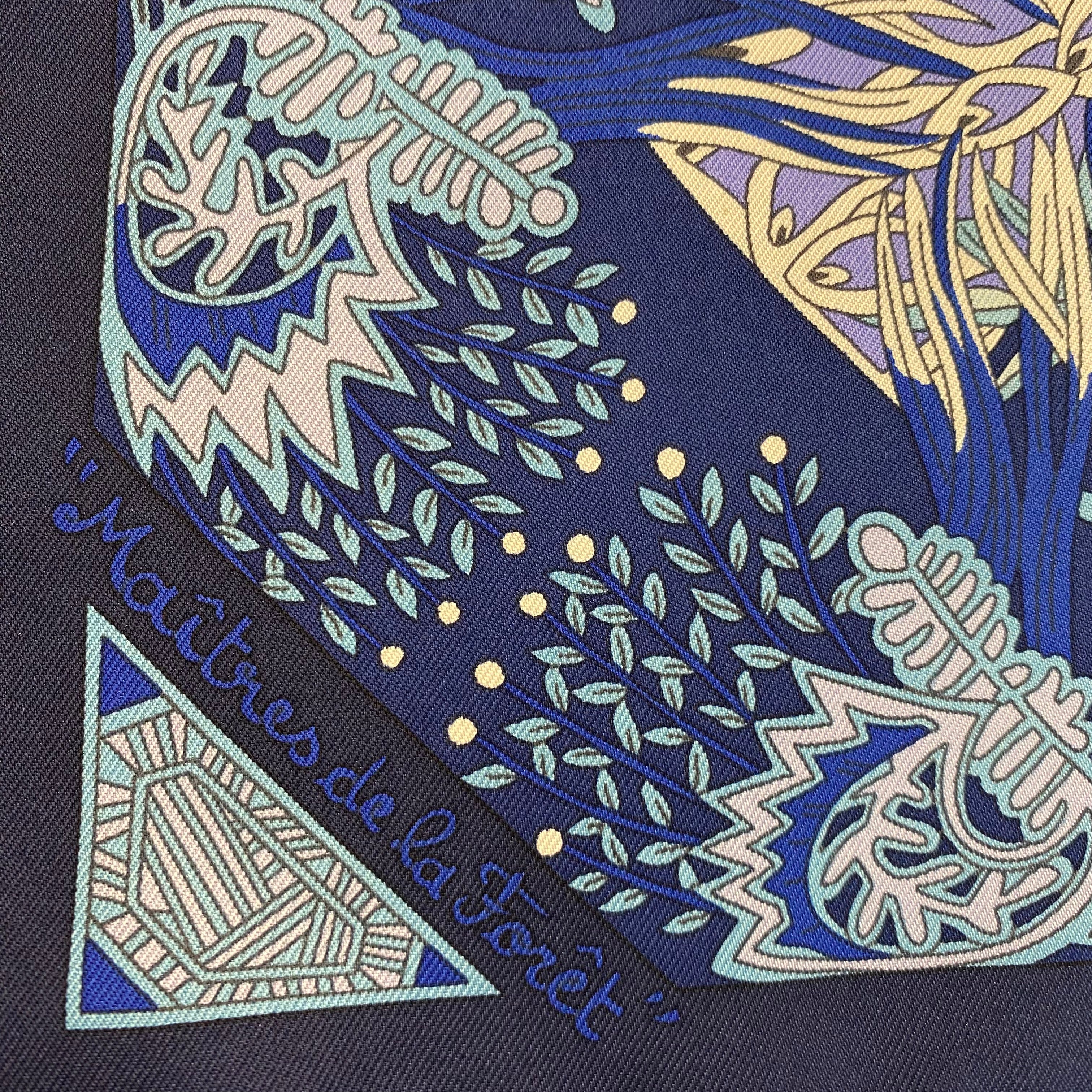 Brand New Boxed Hermès Maîtres la Forêt Silk Scarf Rare