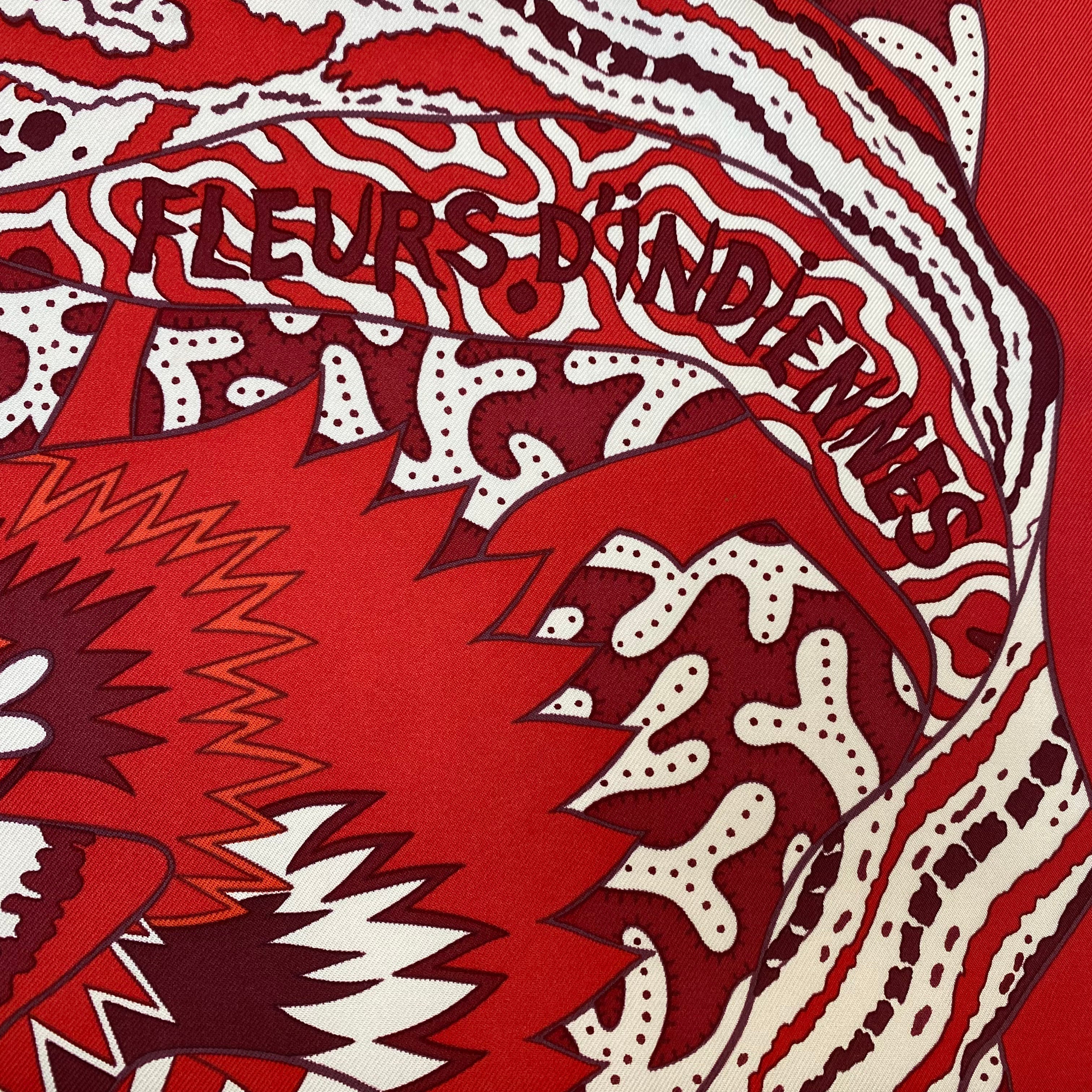 Boxed Hermès Fleurs D’indiennes Silk Scarf Quite Rare