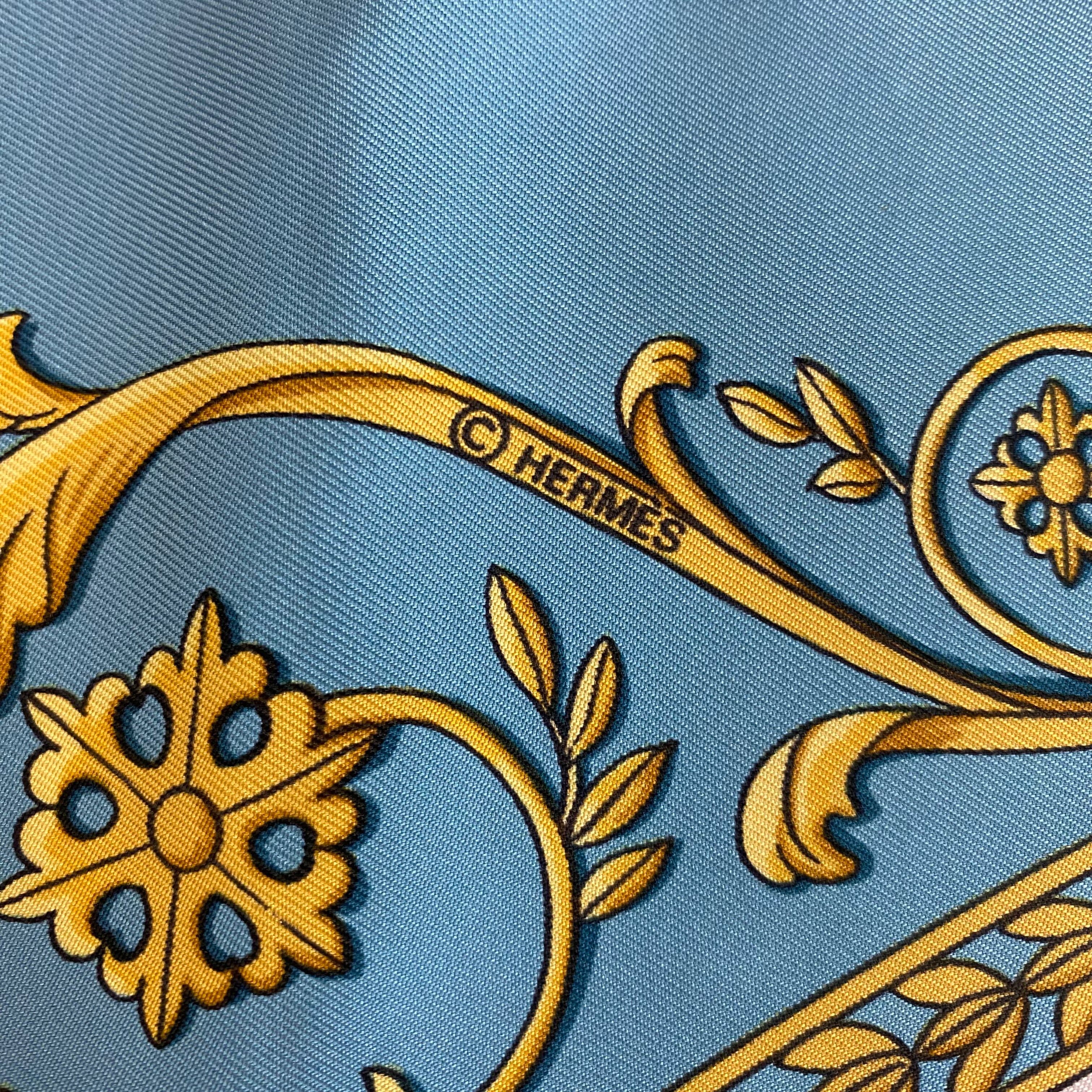 Pristine Hermès La Promenade de Longchamps Silk Scarf