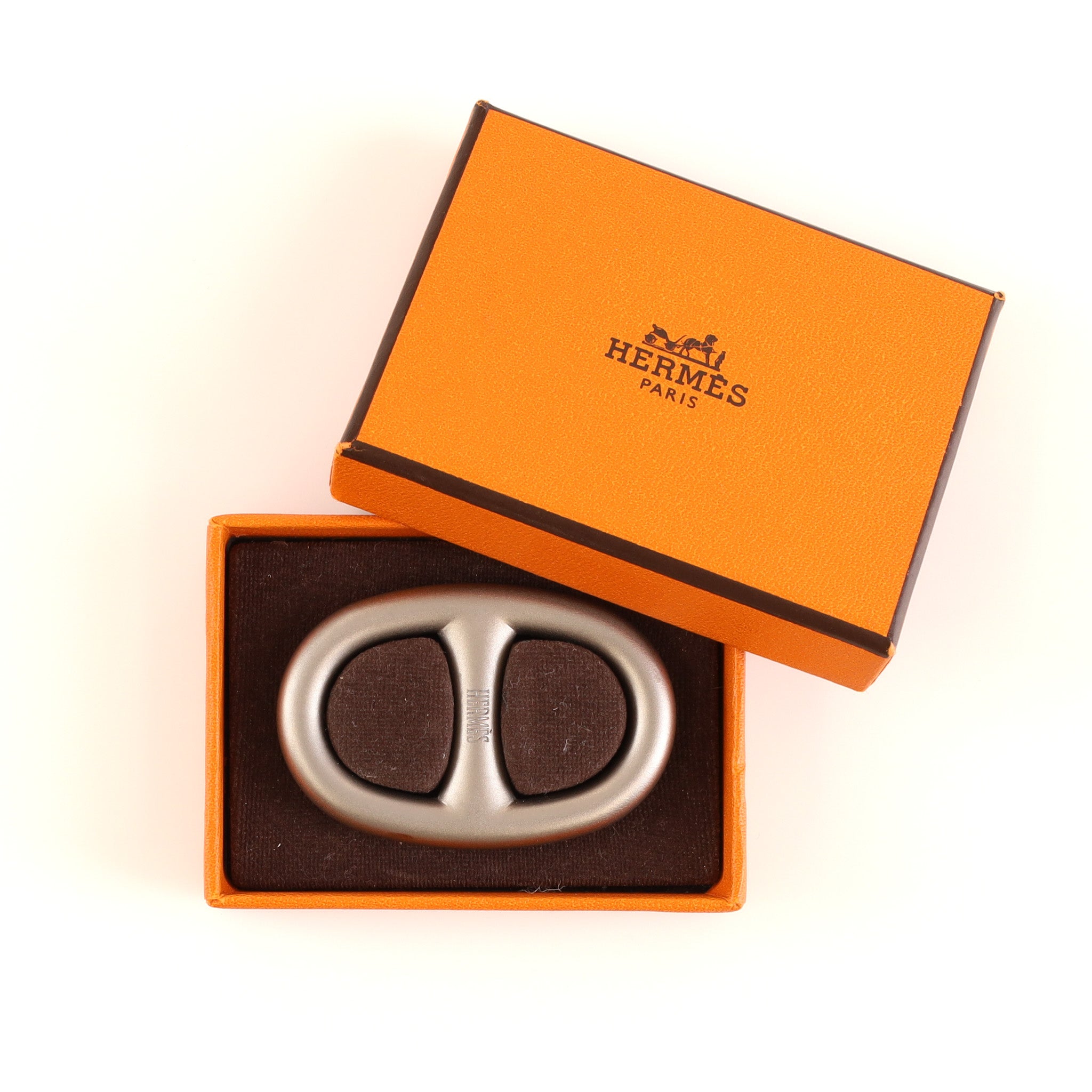 Brand New Boxed Hermès Chaine D'Ancre Scarf Ring
