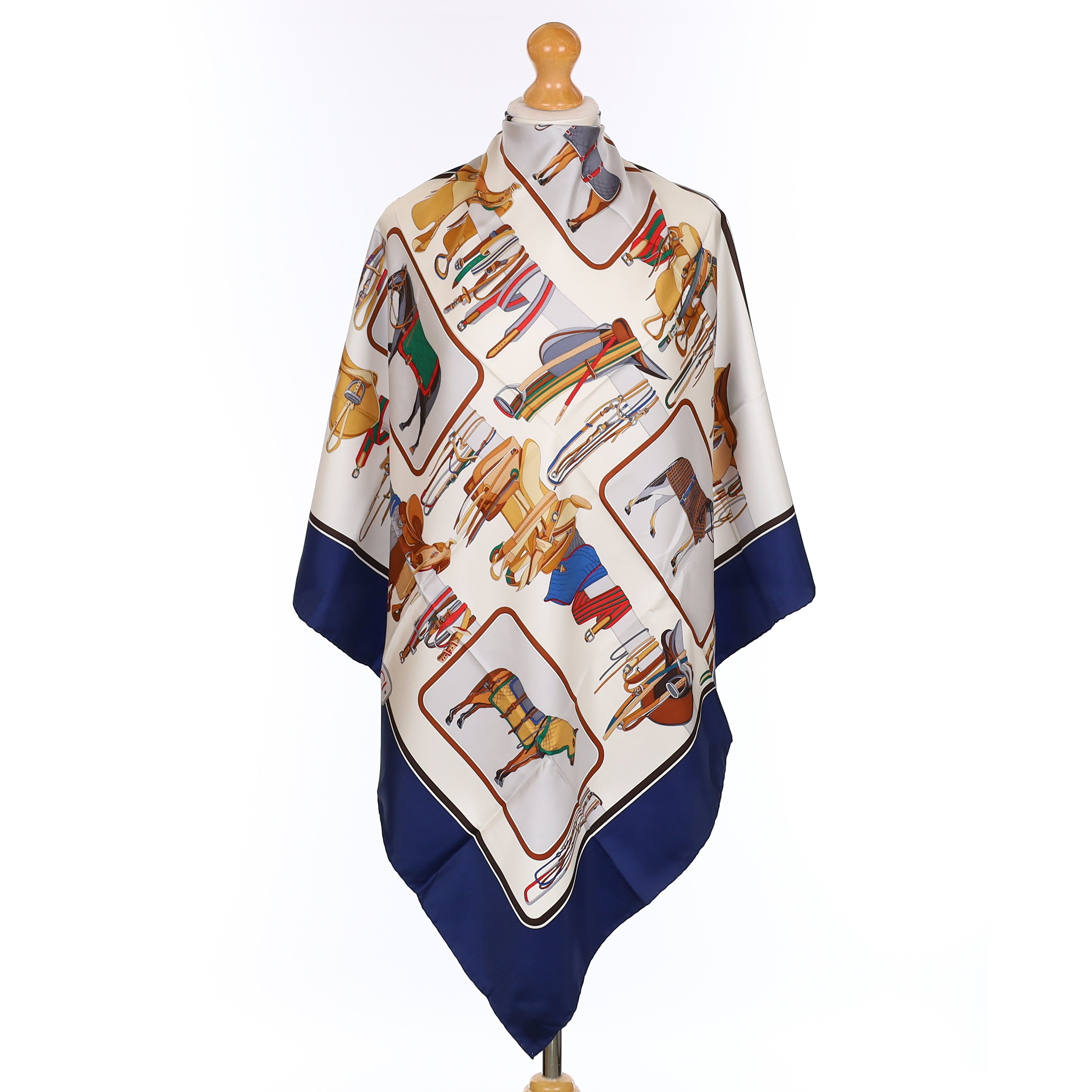 Brand New Gucci Equestrian Tack Vintage Silk Scarf