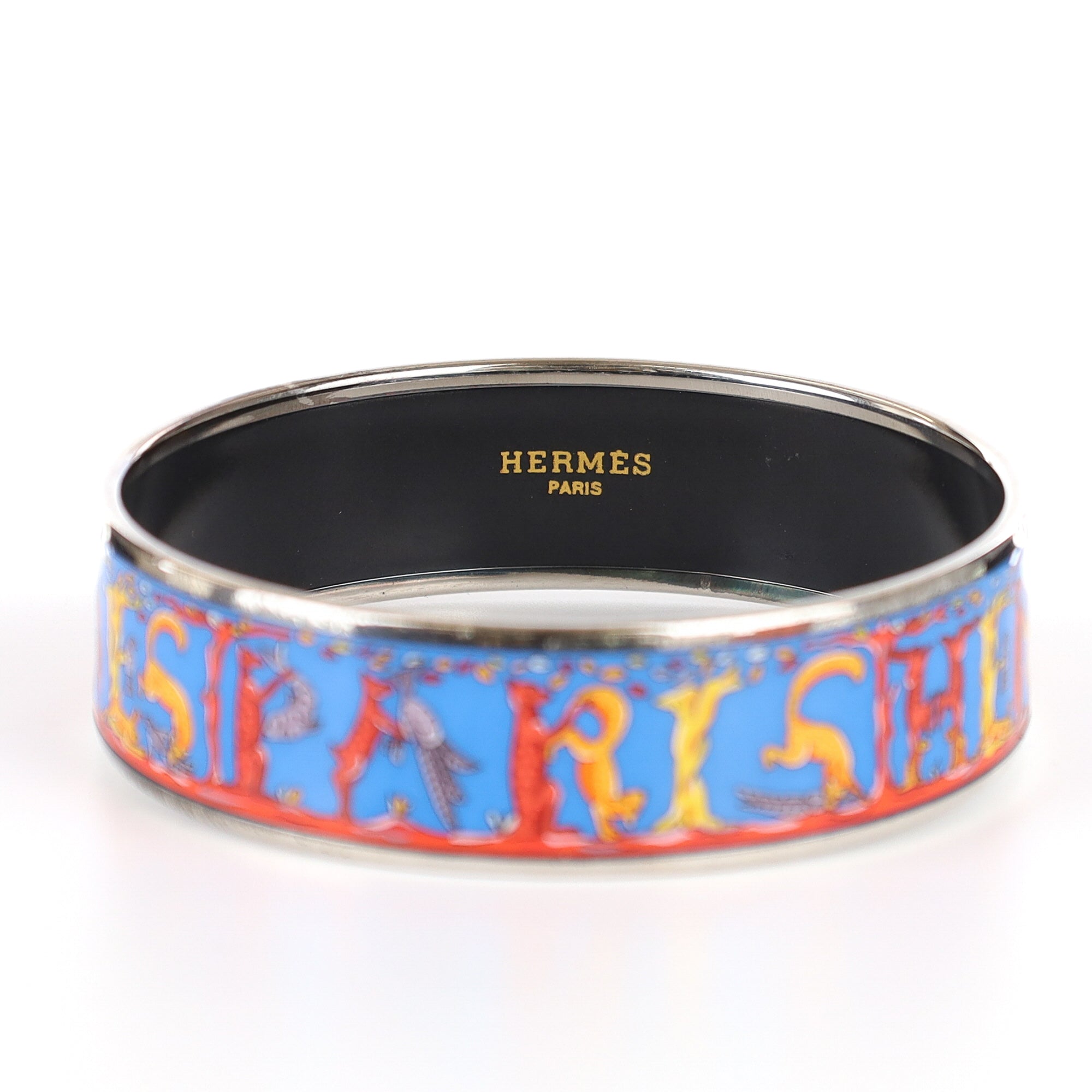 Boxed Hermès Alphabet Bangle Bracelet Medium
