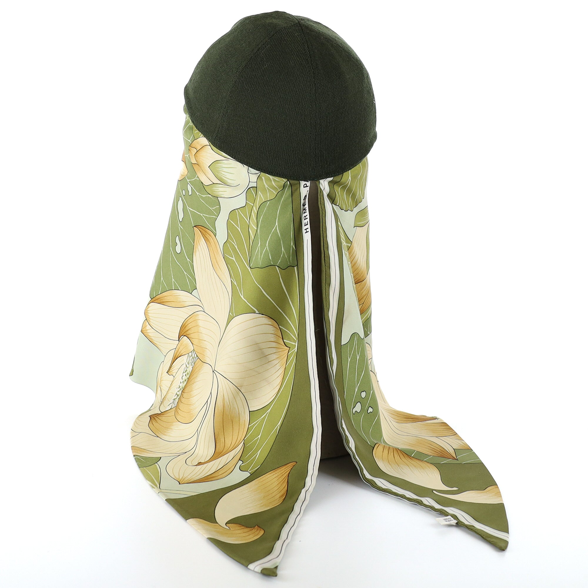 Hermès Fleurs de Lotus Silk Hat Rare