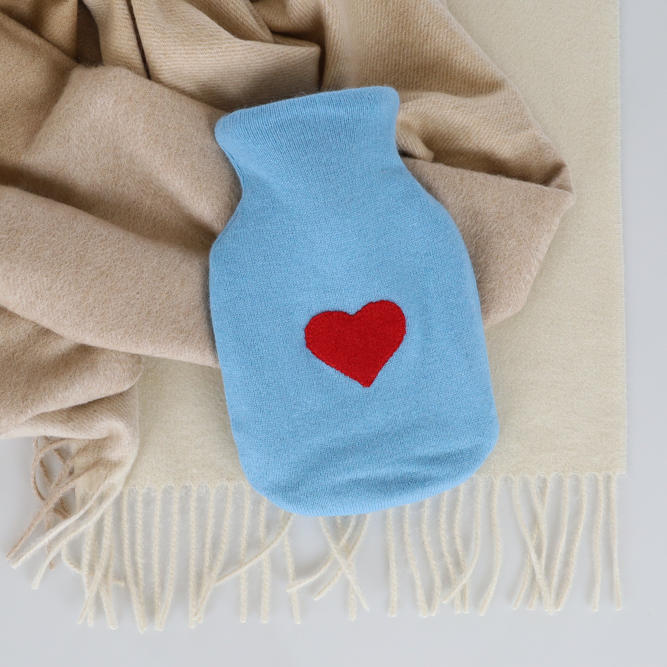 Sky Blue Cashmere Small Hot Water Bottle