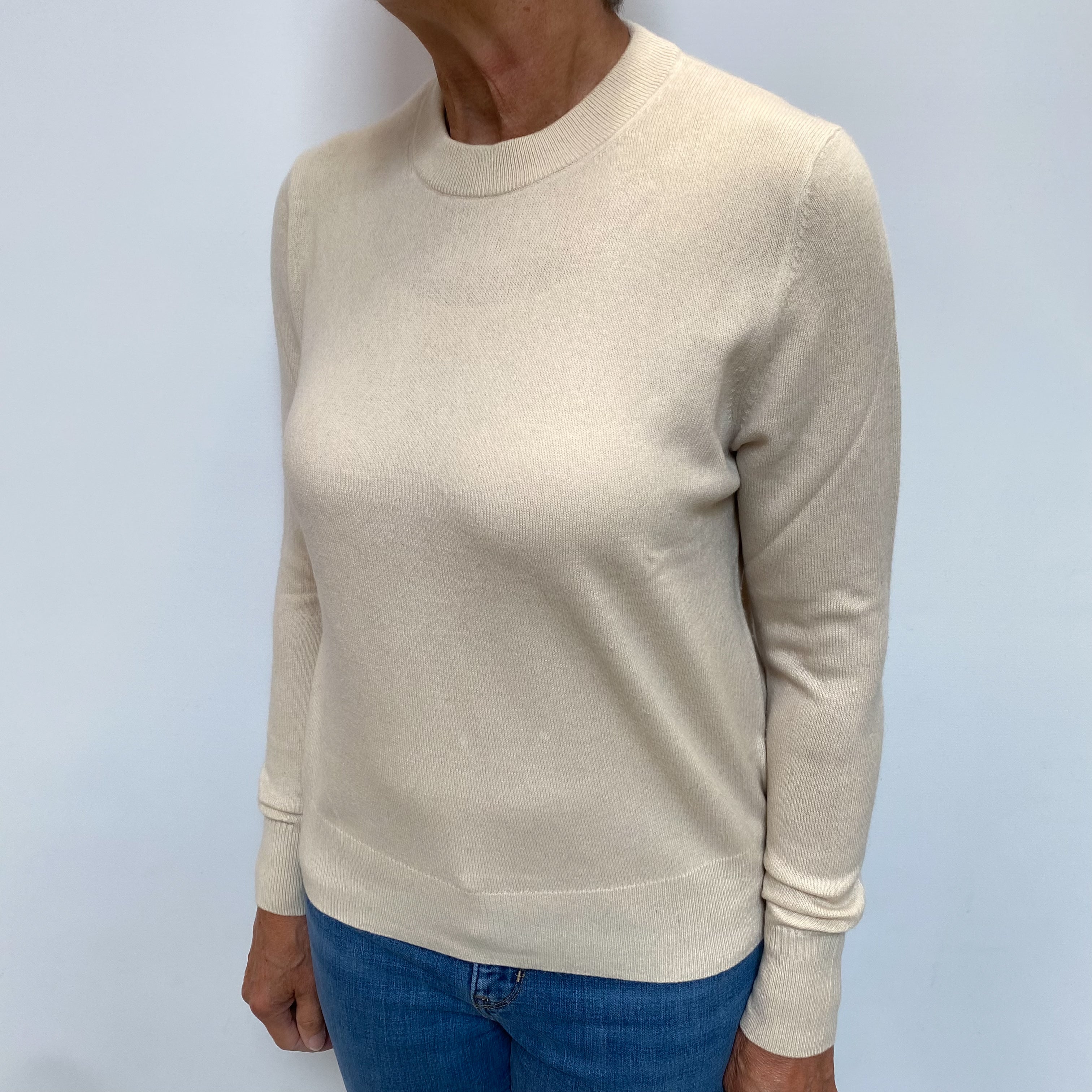& Other Stories Honey Beige Cashmere Crew Neck Jumper Medium