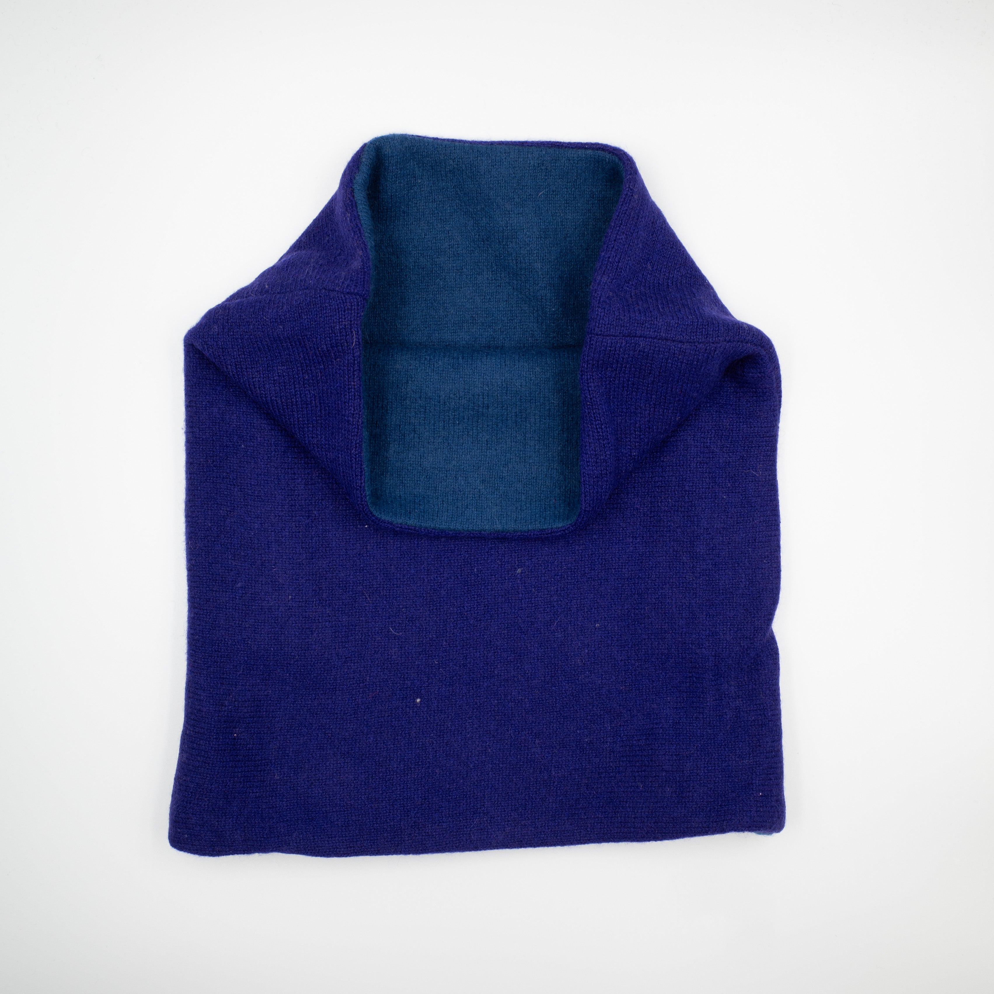 Indigo and Peacock Blue Luxury Double Layered Snood