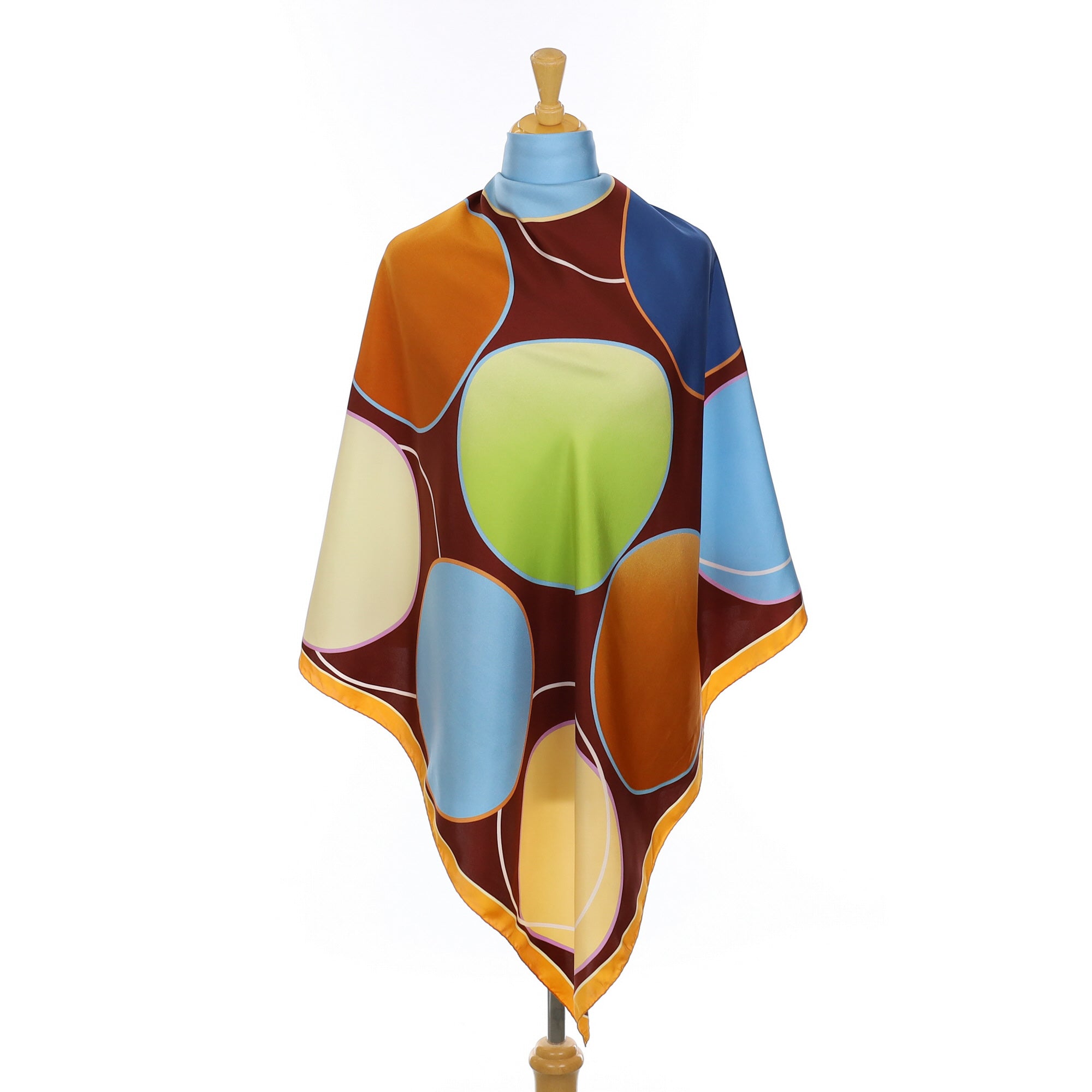 Vakko Circles Silk Scarf