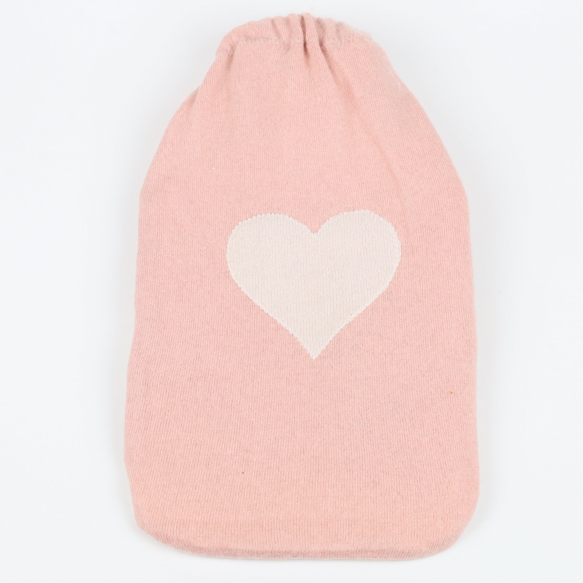 Shell Pink and Ivory Large Cashmere Hot Water Bottle