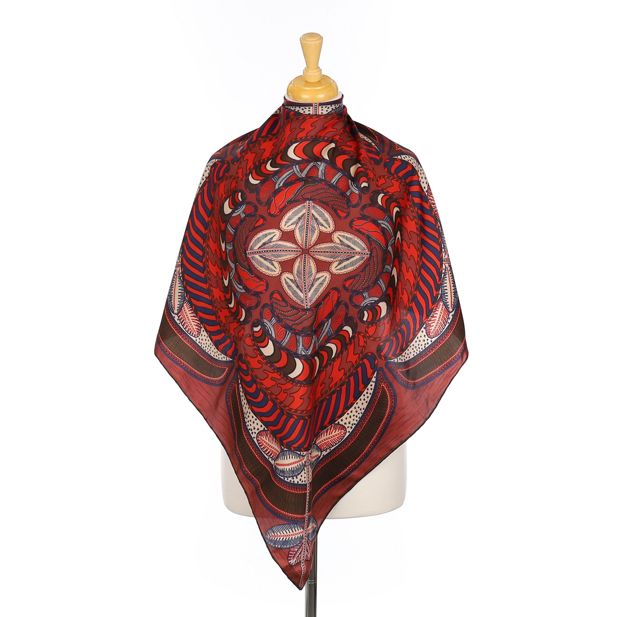 1970’s Richard Allan Abstract Silk Scarf