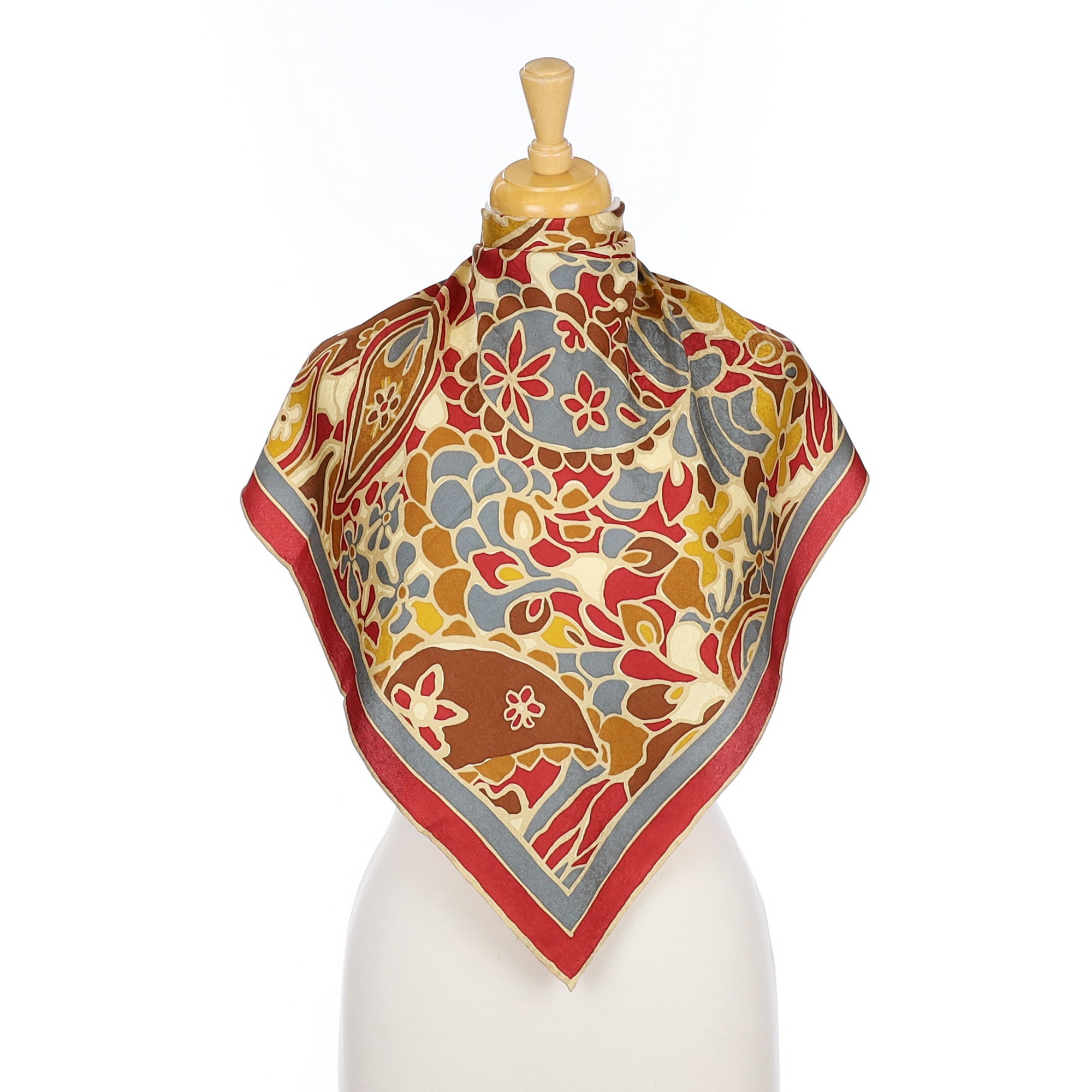 Immaculate Jim Thompson Contemporary Floral Silk Scarf