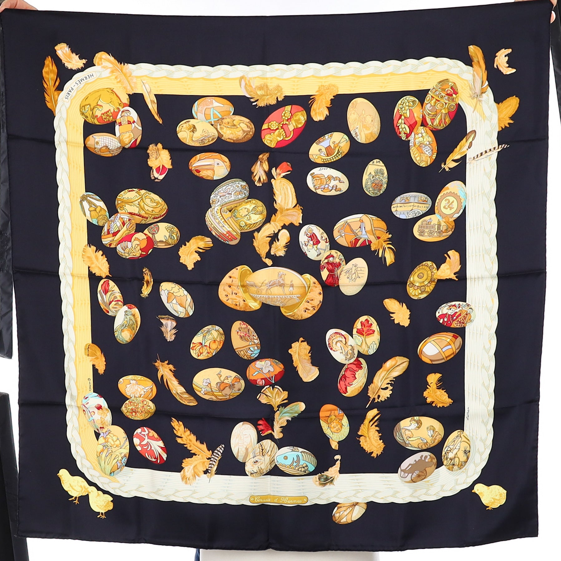Brand New Boxed Hermès Couvée D’Hermès Silk Scarf Quite Rare