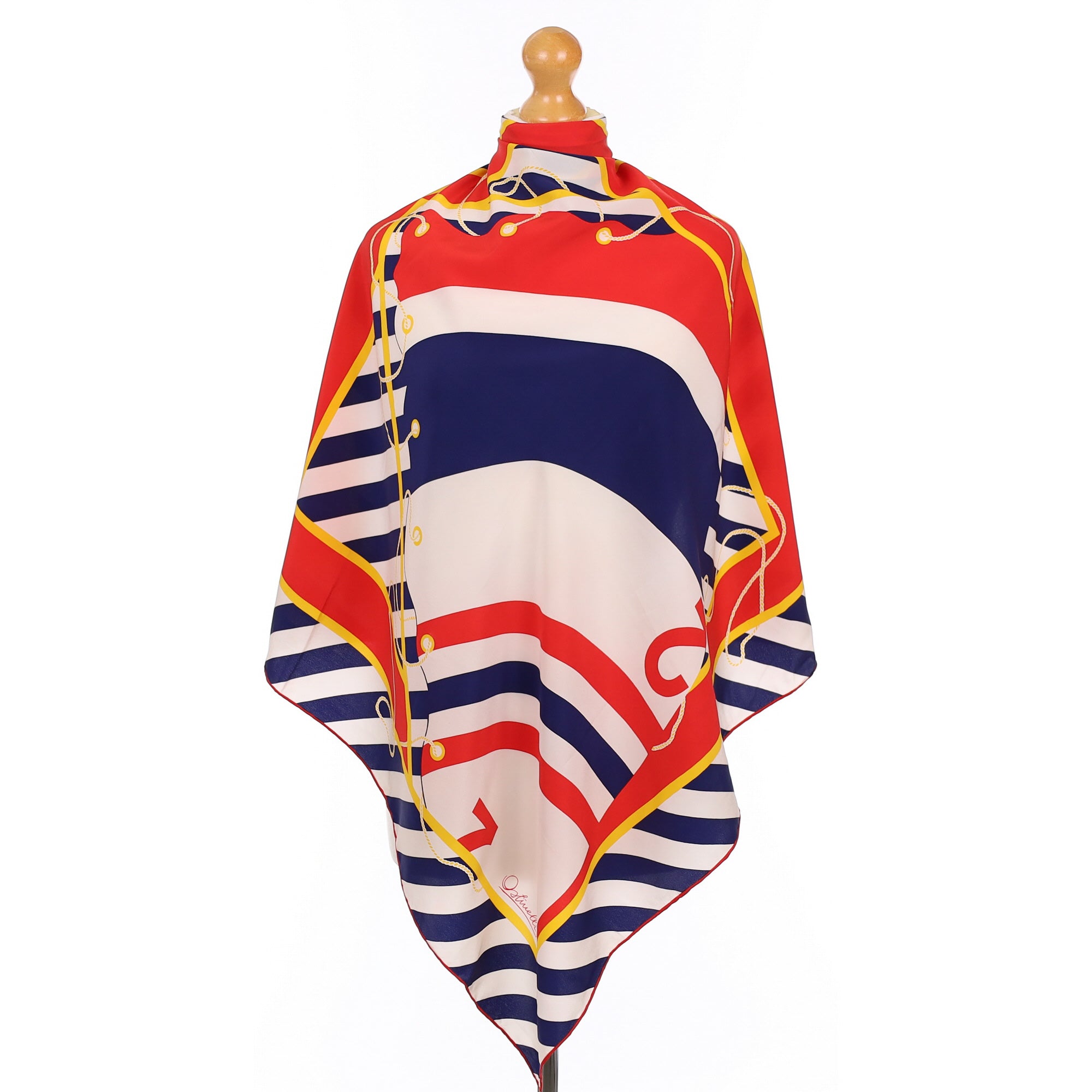 1970’s Ostinelli Nautical Vintage Silk Scarf