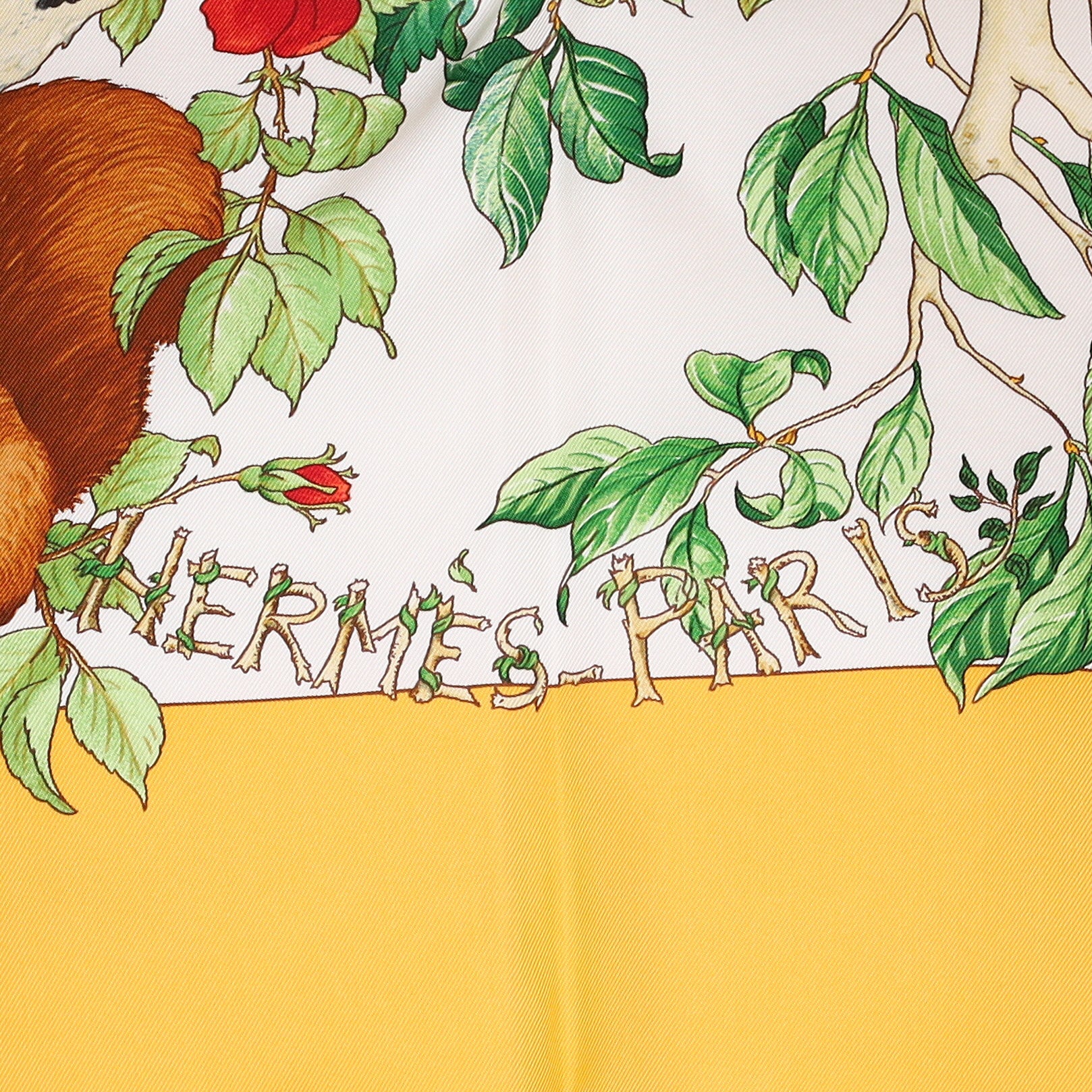 Brand New Boxed Hermès Au Coeur des Bois Silk Scarf