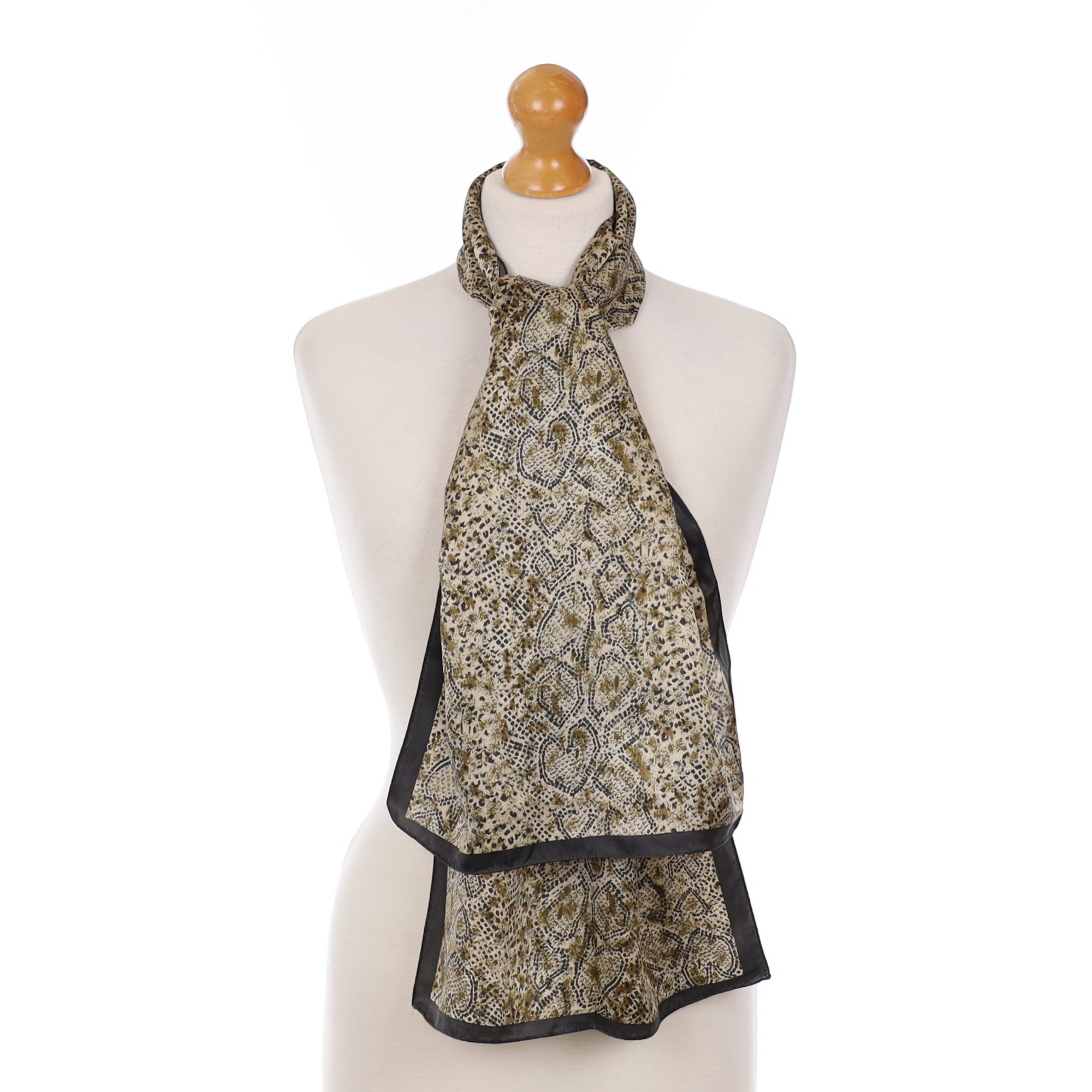 Jaeger Snake Skin Design Silk Scarf