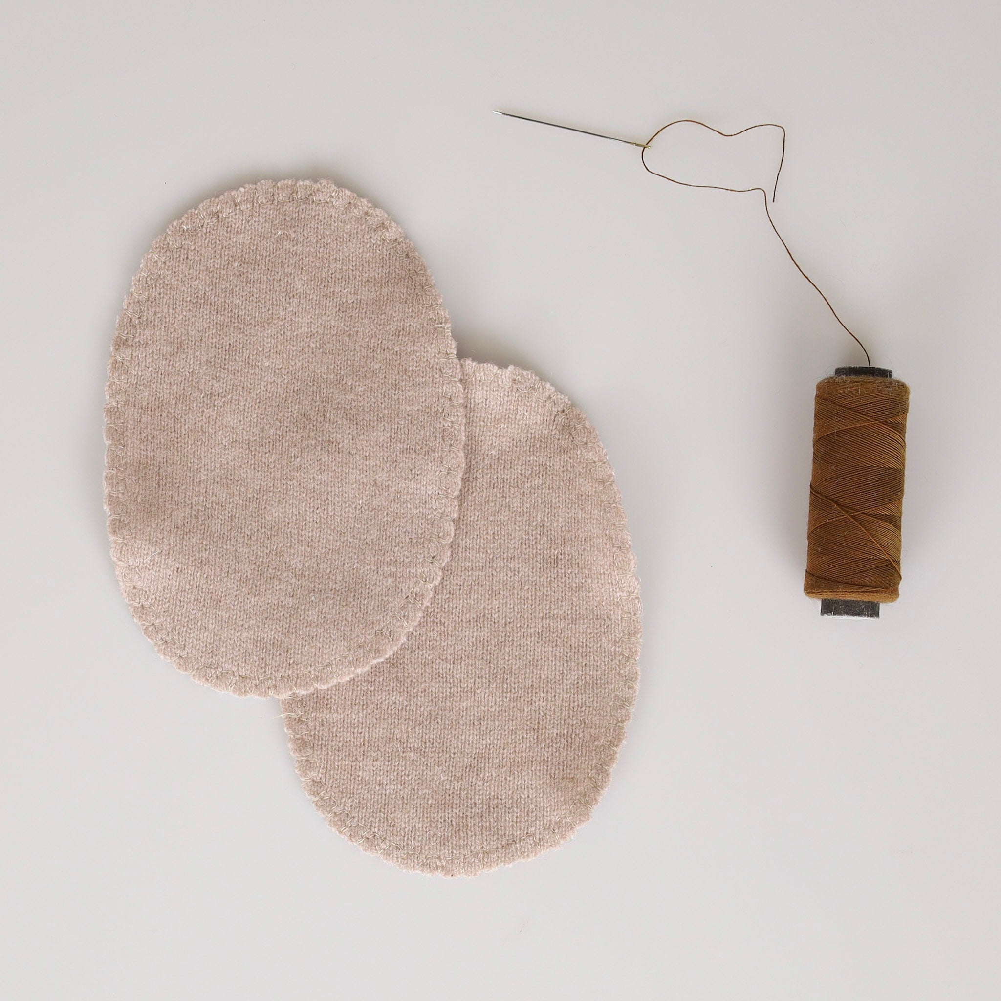 Small Oatmeal Beige Elbow Patches