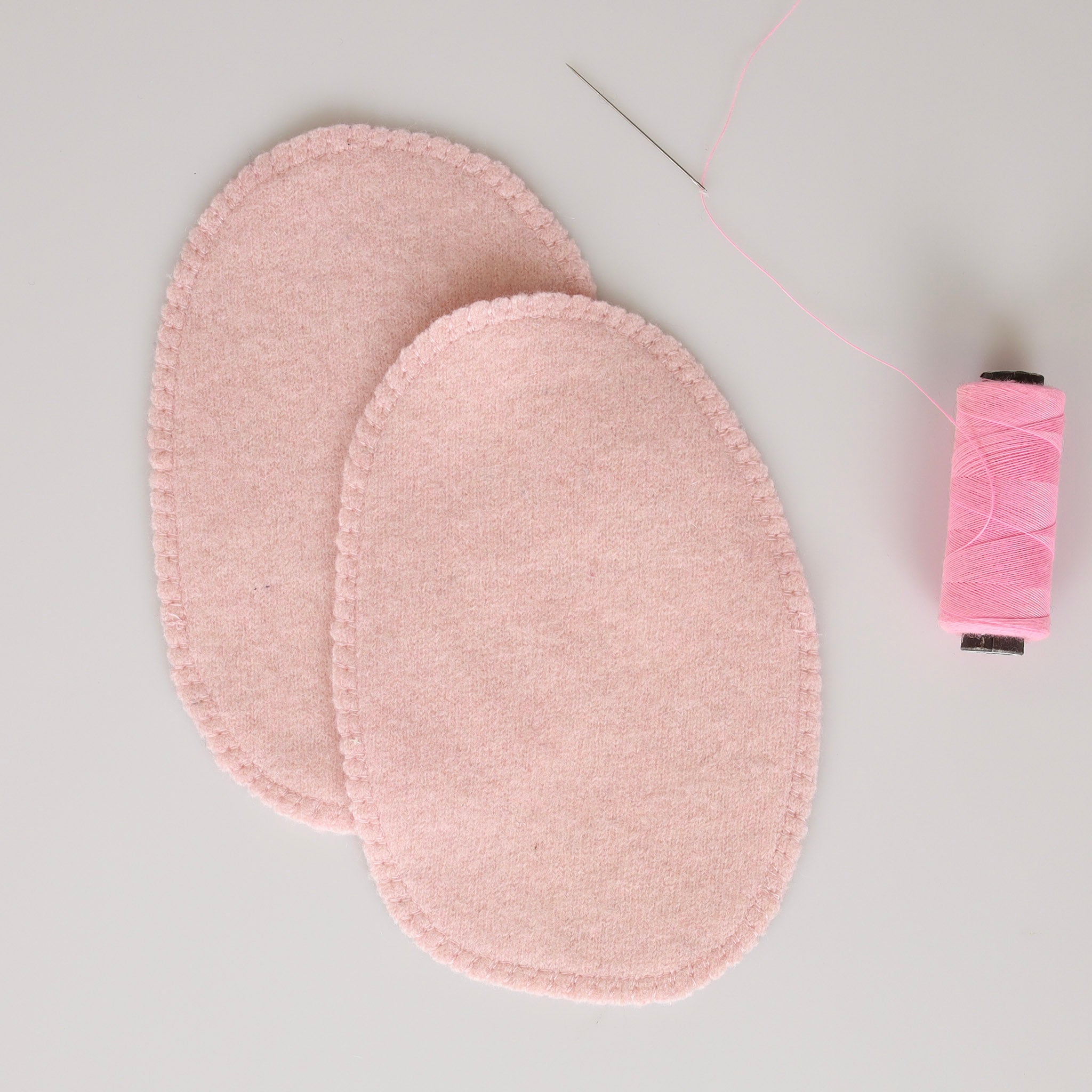 Large Shell Pink Elbow Patches