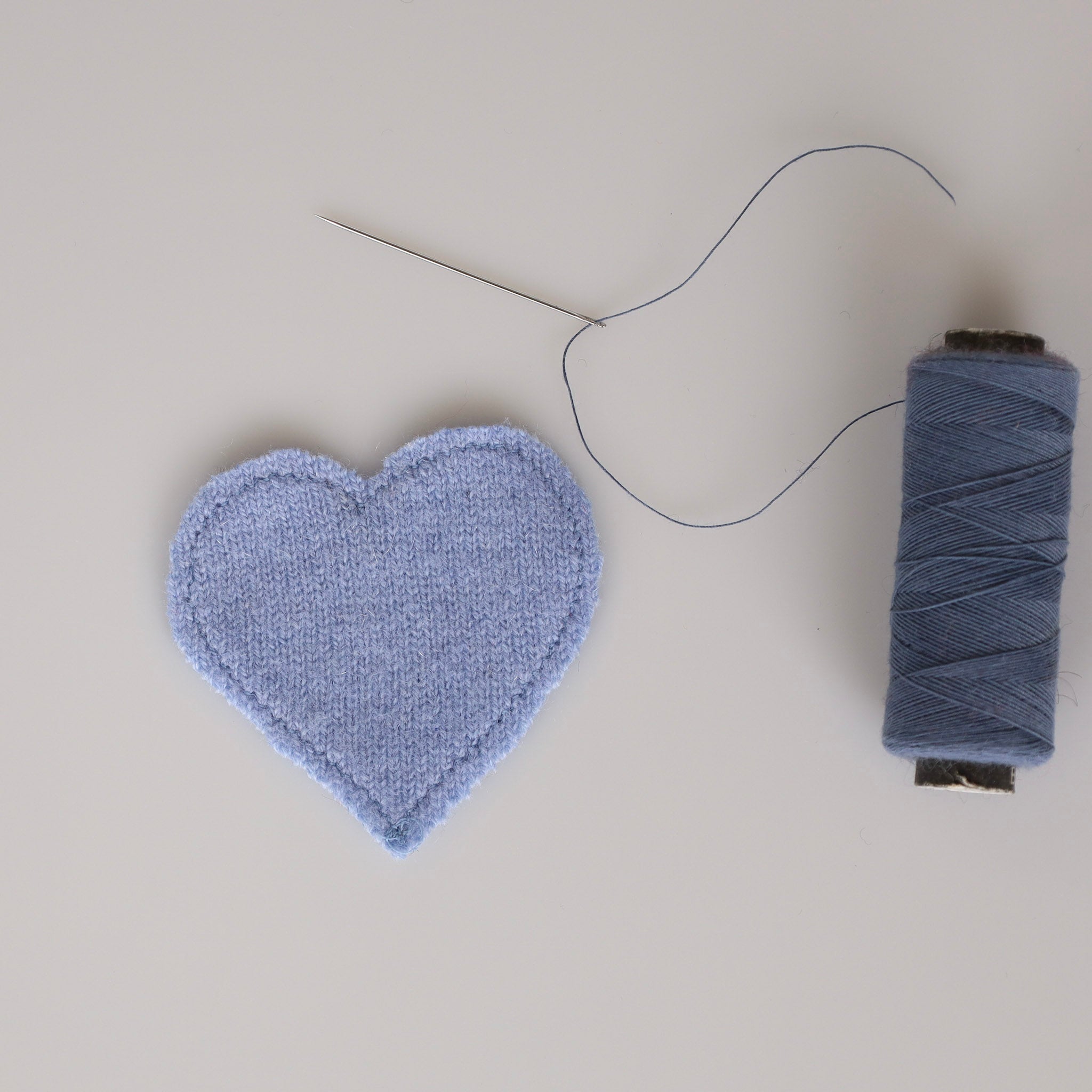 Small Baby Blue Heart Patch