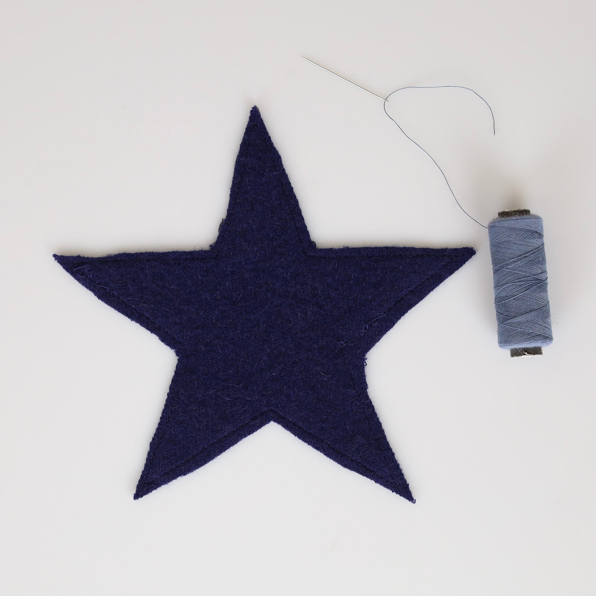 Large Dark Navy Blue Star Patch