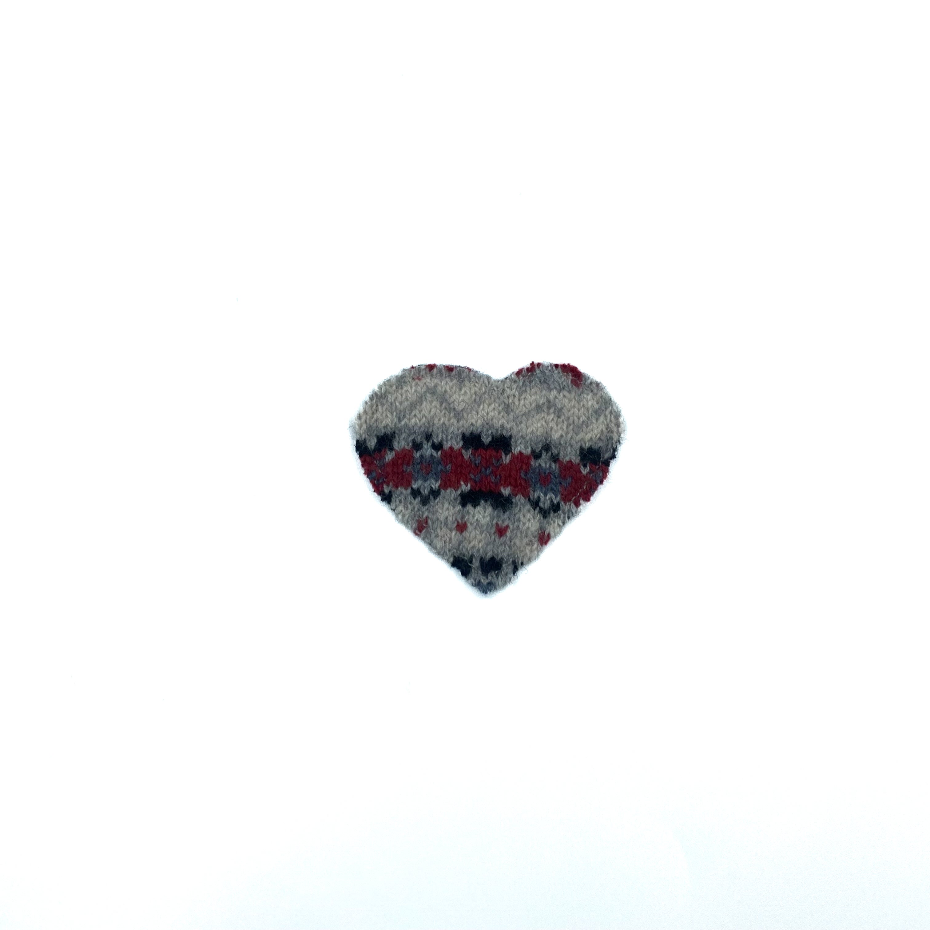 Fair Isle Heart Patch Small