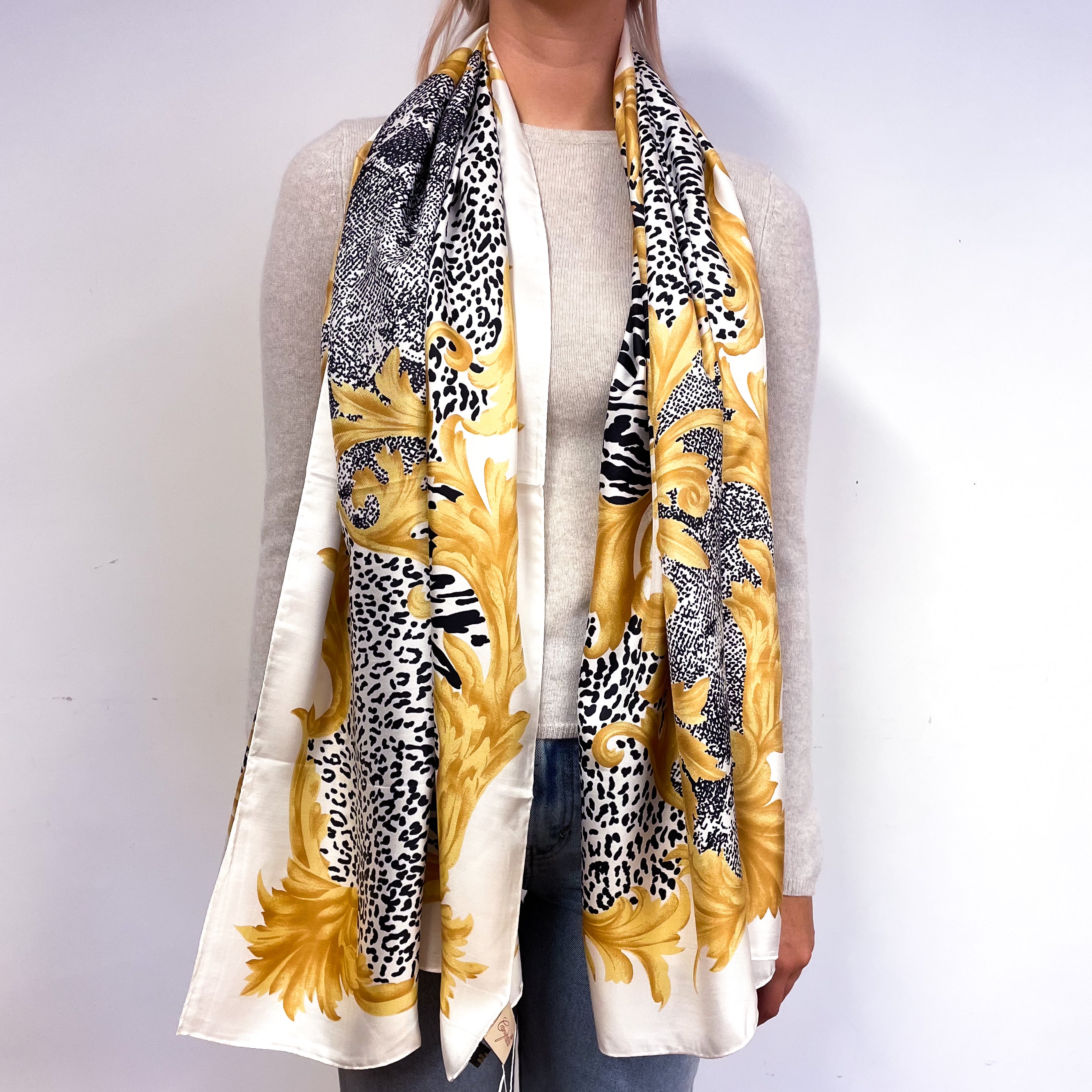 Brand New Italian Wrap Style Silk Scarf