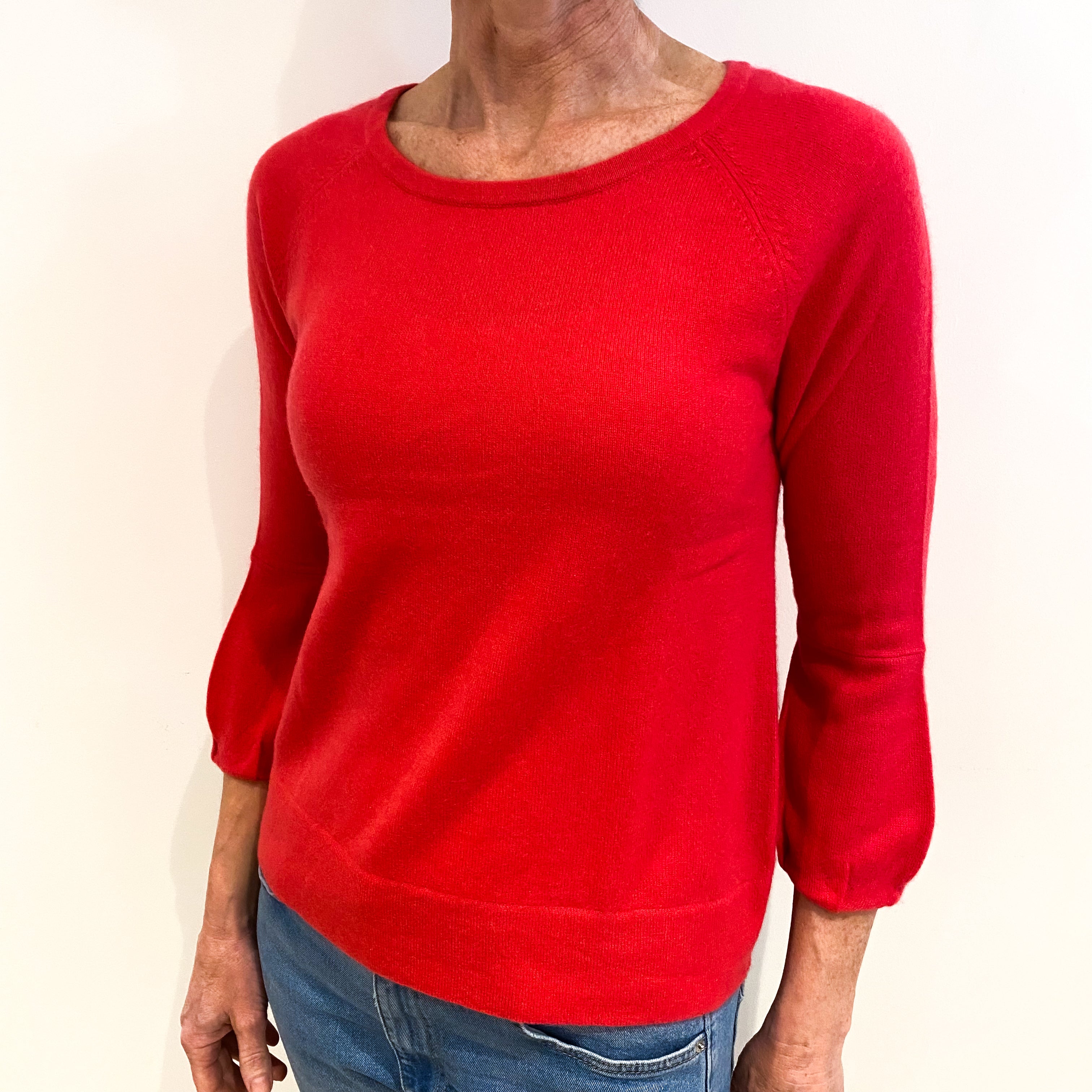 Boden Cranberry Pink Cashmere Crew Neck Jumper Small