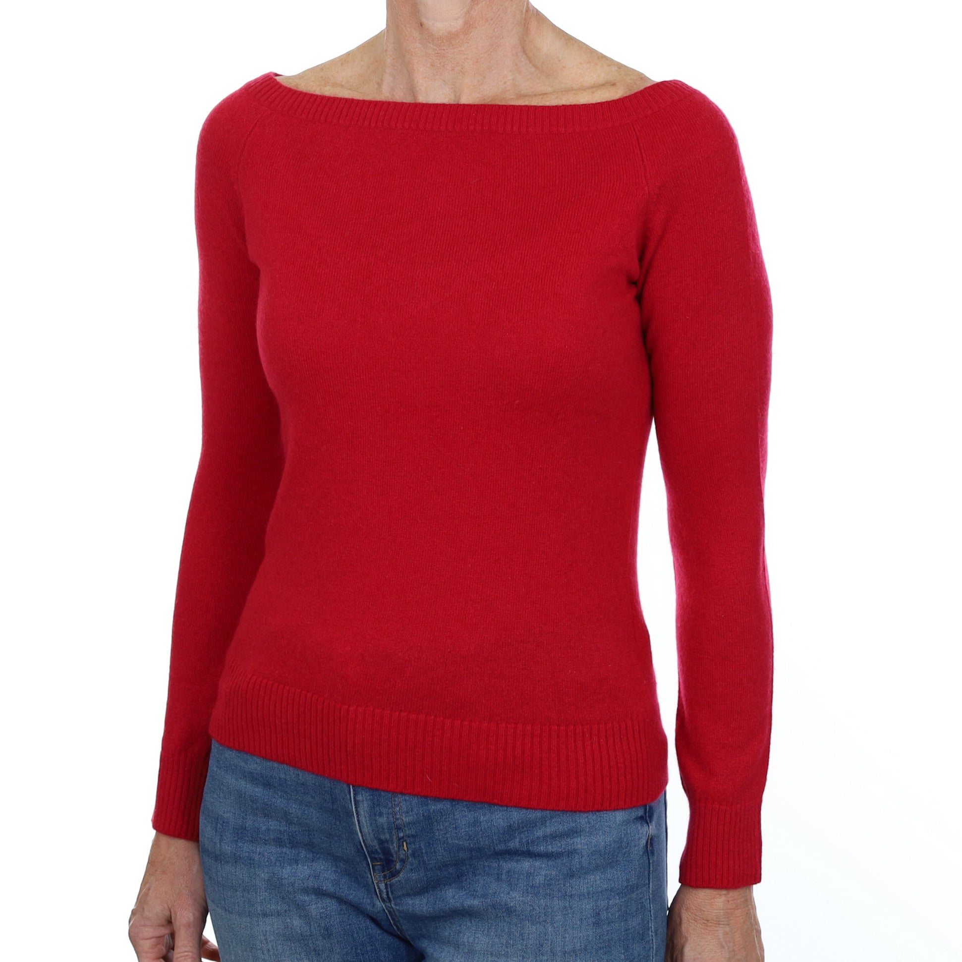Cherry Pink Cashmere Crew Neck Jumper Small