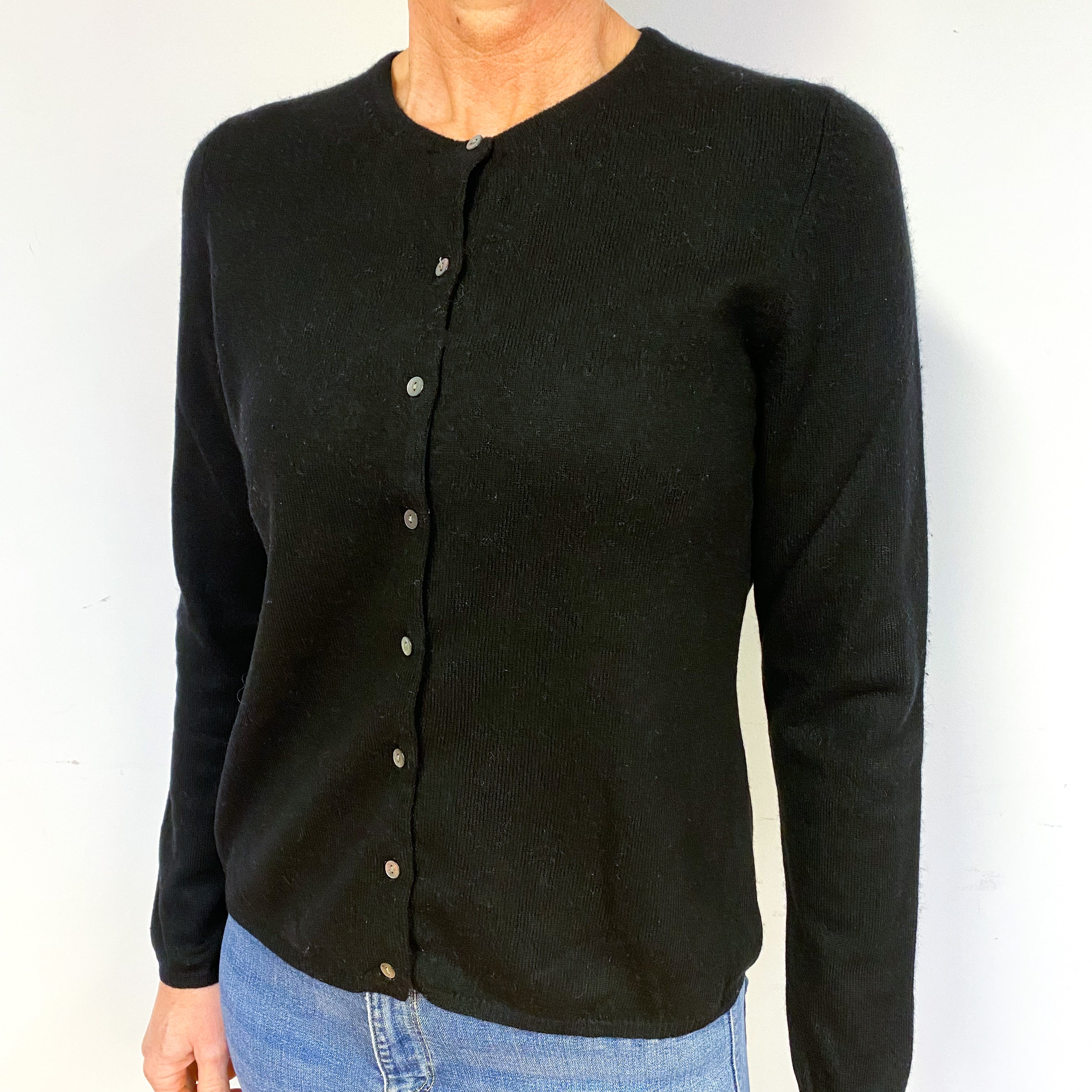 Black Cashmere Cardigan Medium