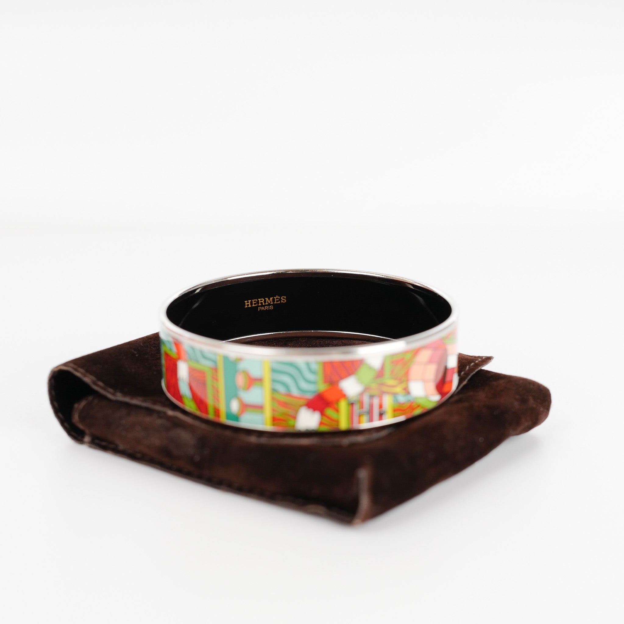 Pristine Boxed Hermès Point d’Orgue Enamel Bangle