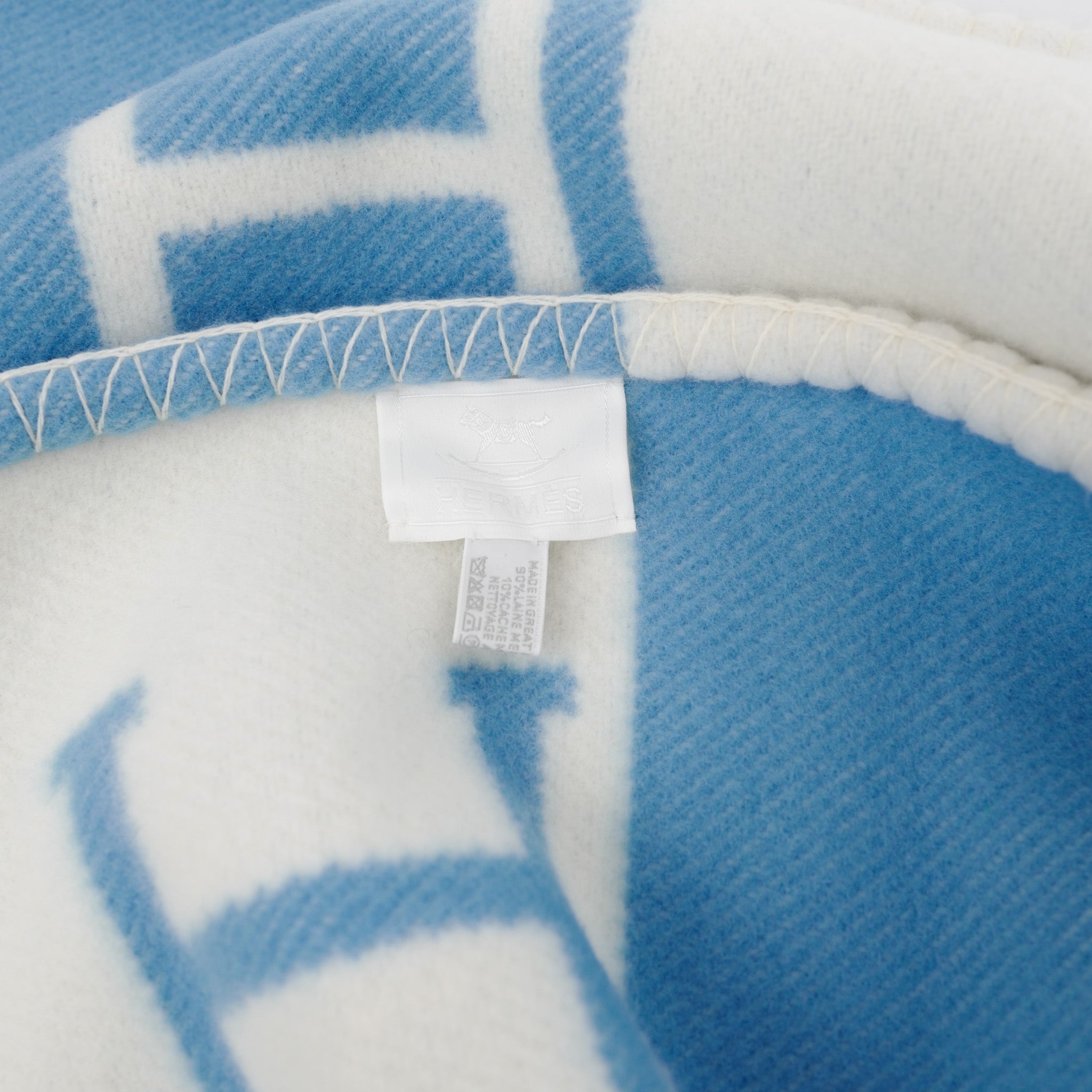 Pristine Boxed Hermès Avalon Baby Blanket