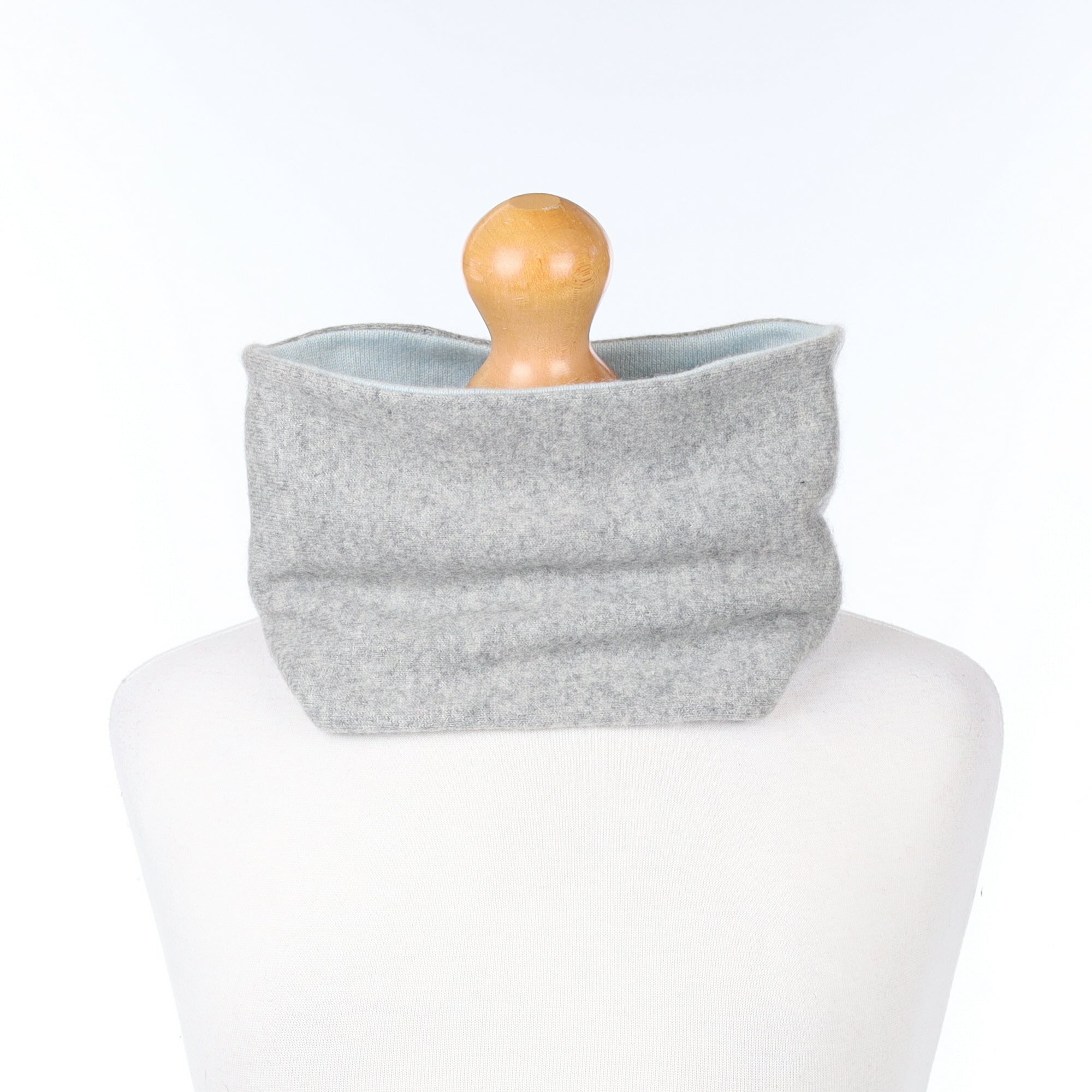 Pale Grey and Blue Neck Warmer