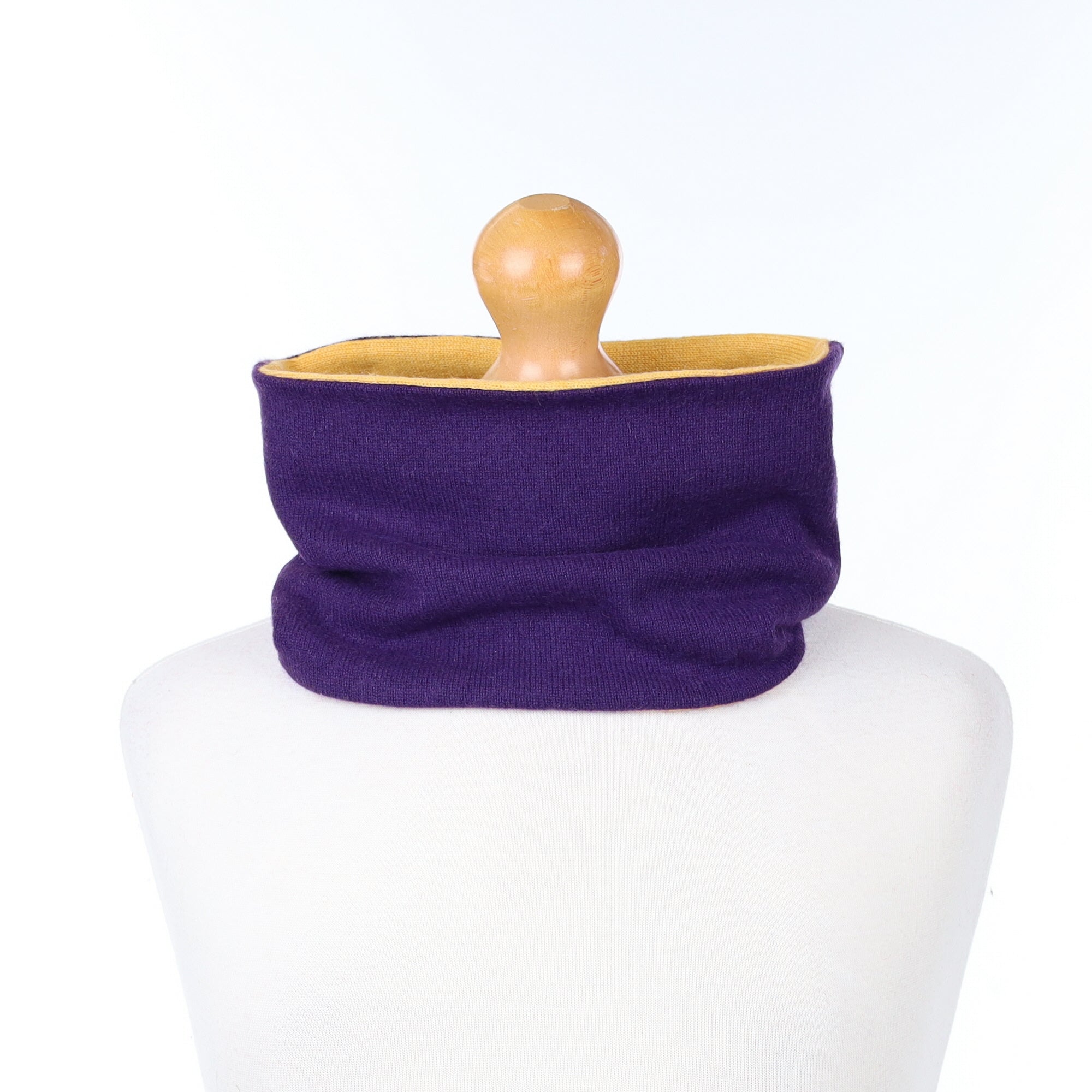 Imperial Purple and Dark Mustard Neck Warmer