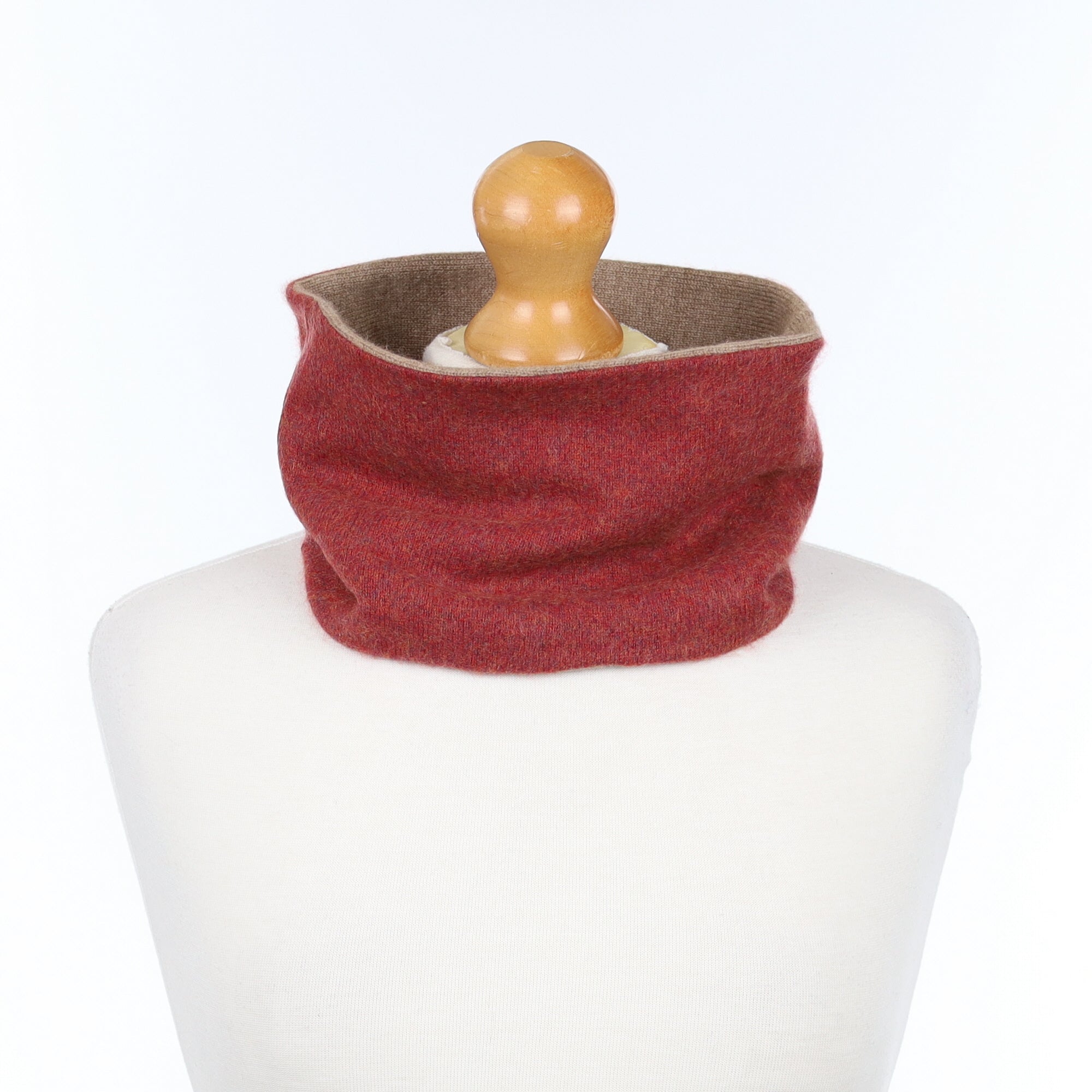 Red Marl and Mocha Neck Warmer