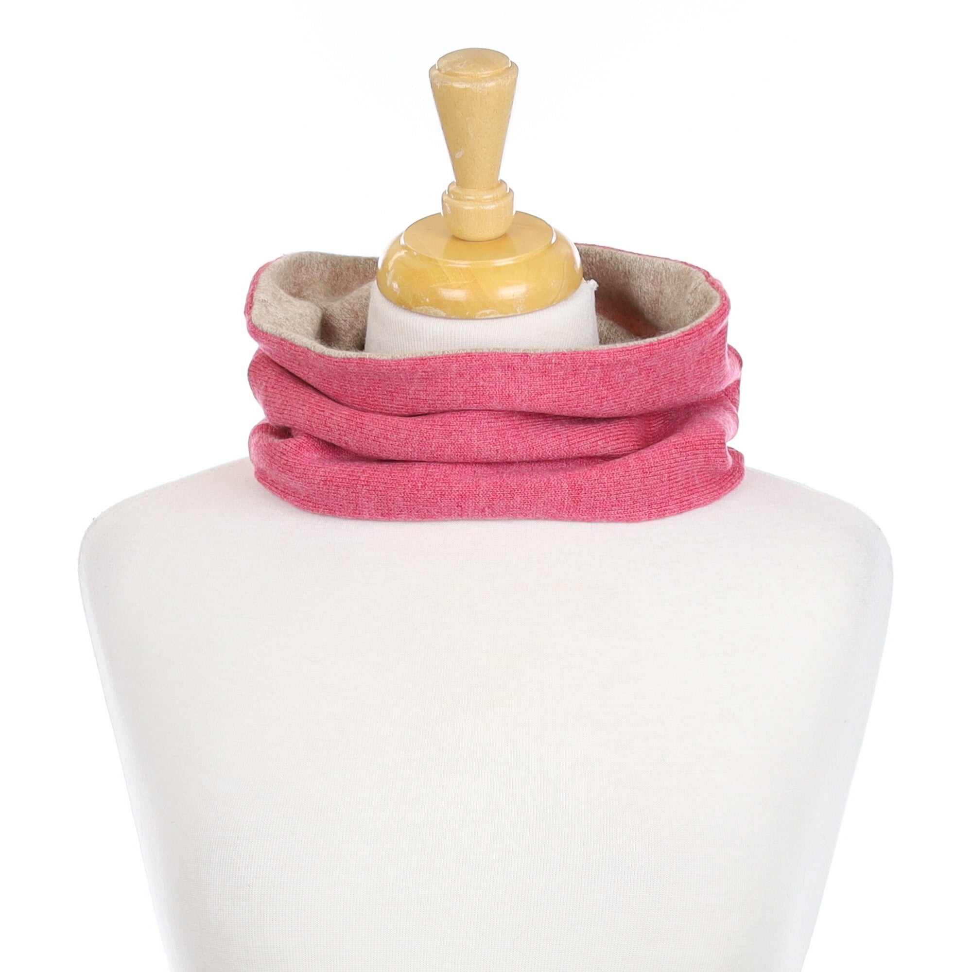 Rose Pink and Fawn Neck Warmer