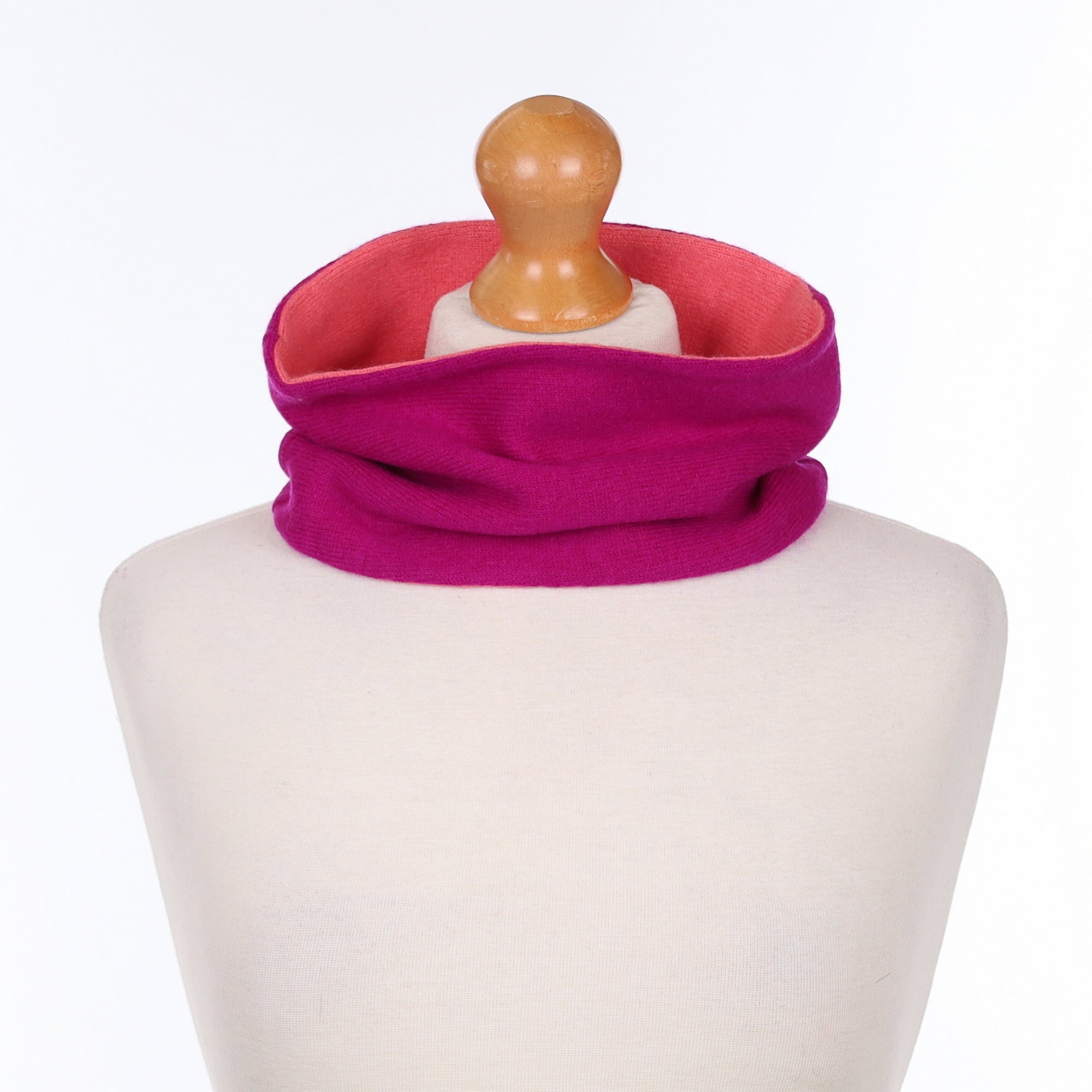 Magenta and Coral Neck Warmer