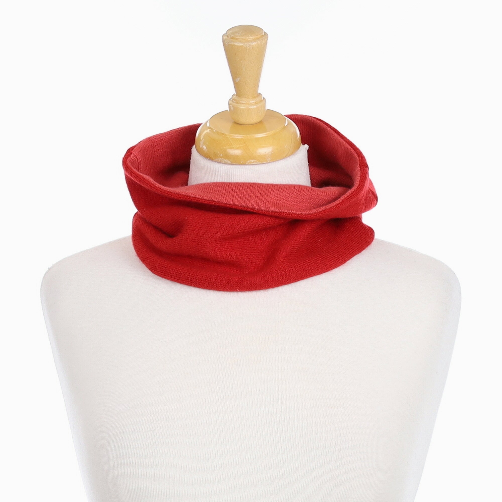 Scarlet Red and Coral Neck Warmer
