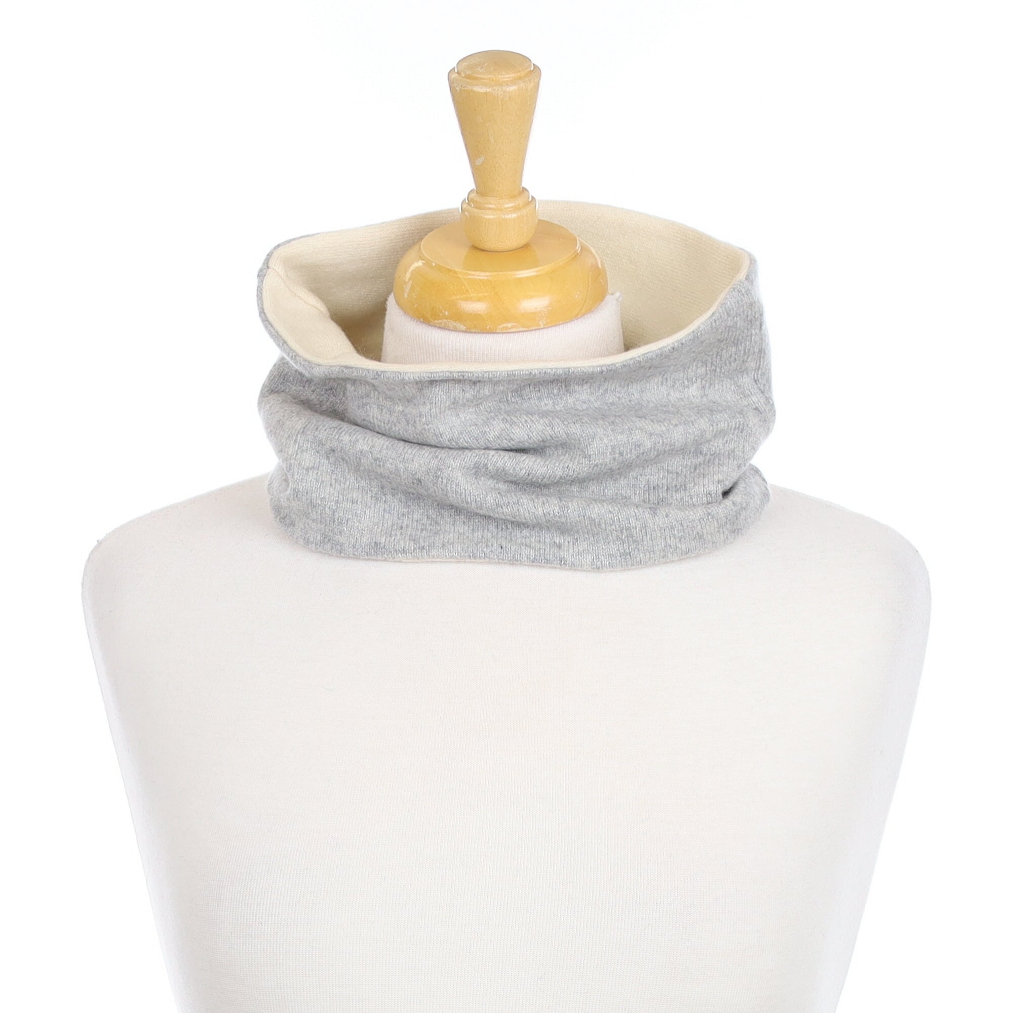 Smoke Grey and Cream Neck Warmer