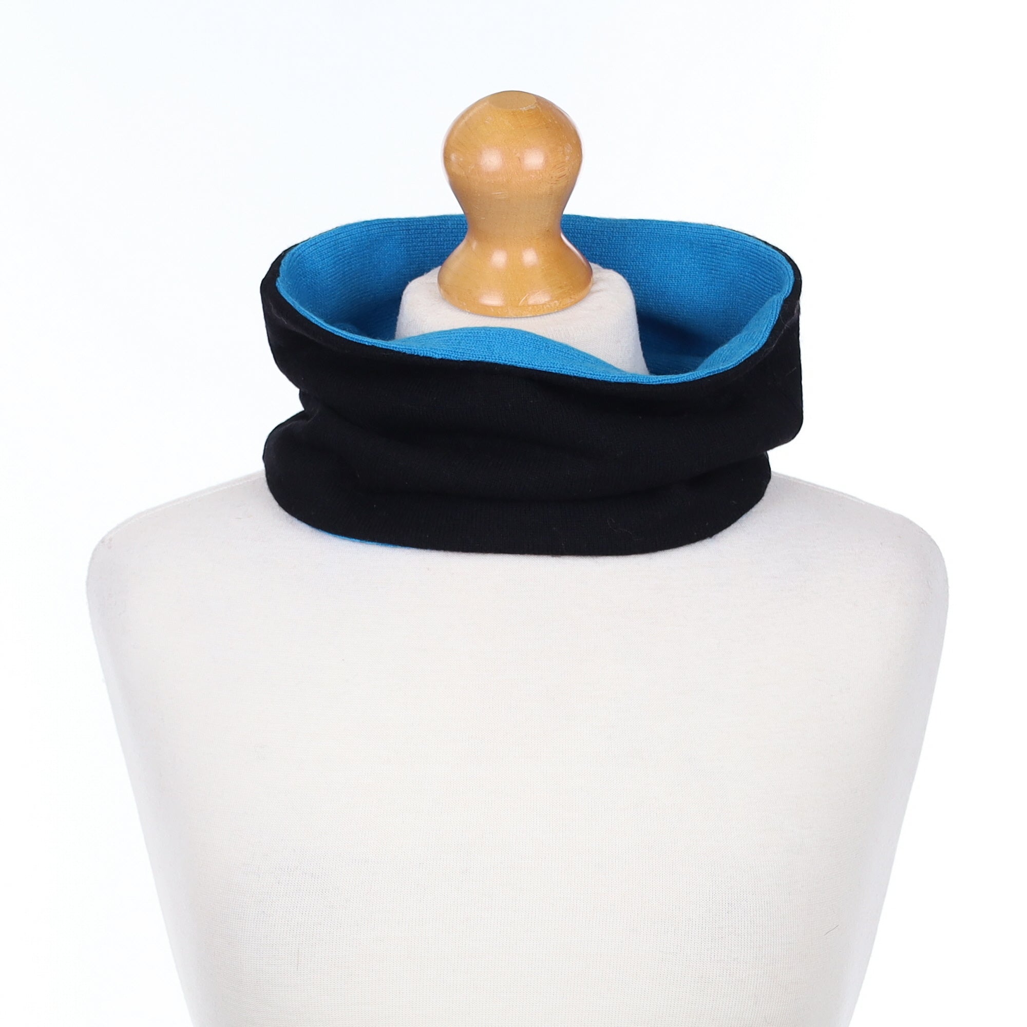 Black and Turquoise Neck Warmer