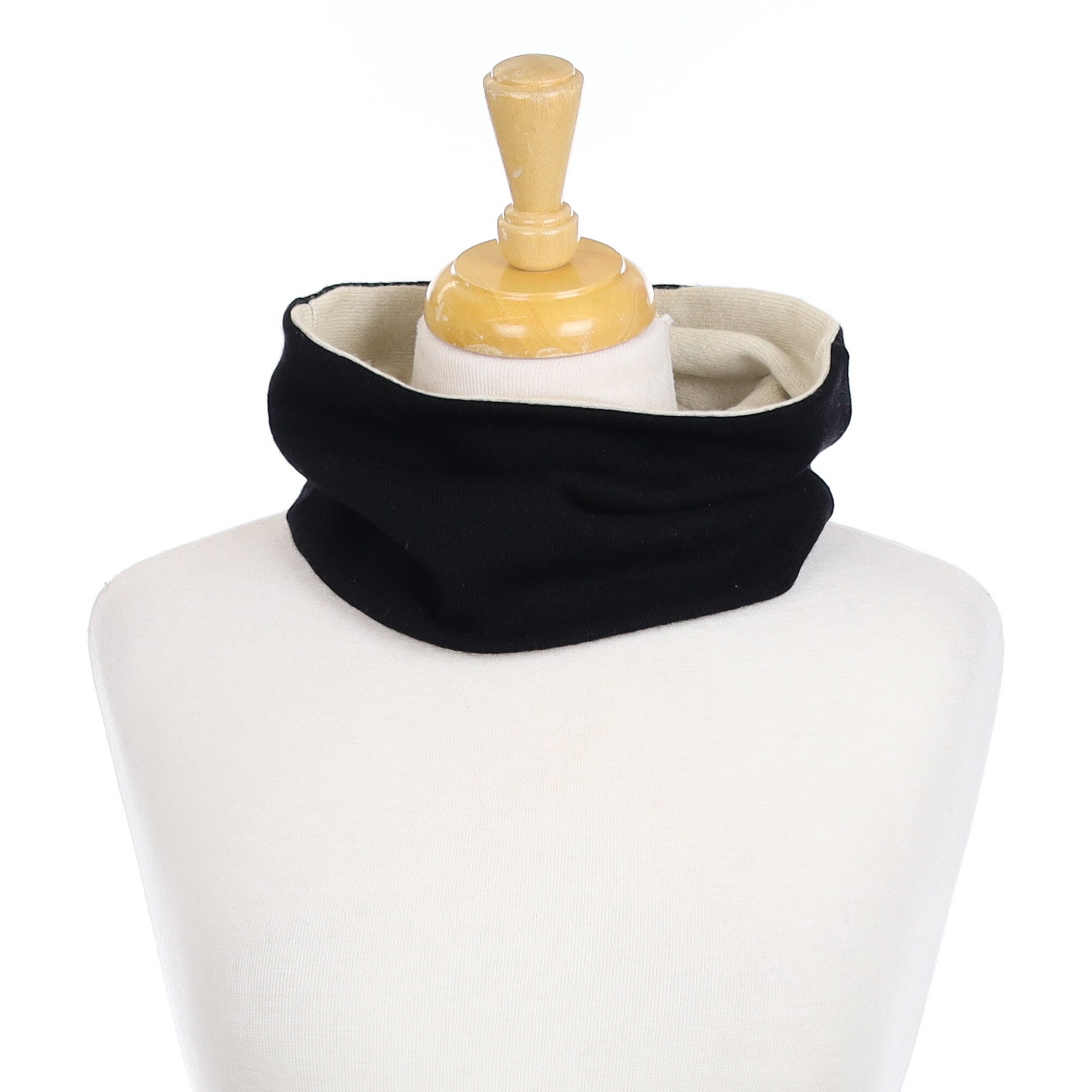 Black and Cream Neck Warmer